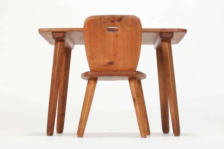 Jacob Müller Swiss Childrens Table And Chair Ash 1930s At 1stdibs Mid Century Modern Jacob Müller Swiss Childrens Table And Chair Ash 1930s For