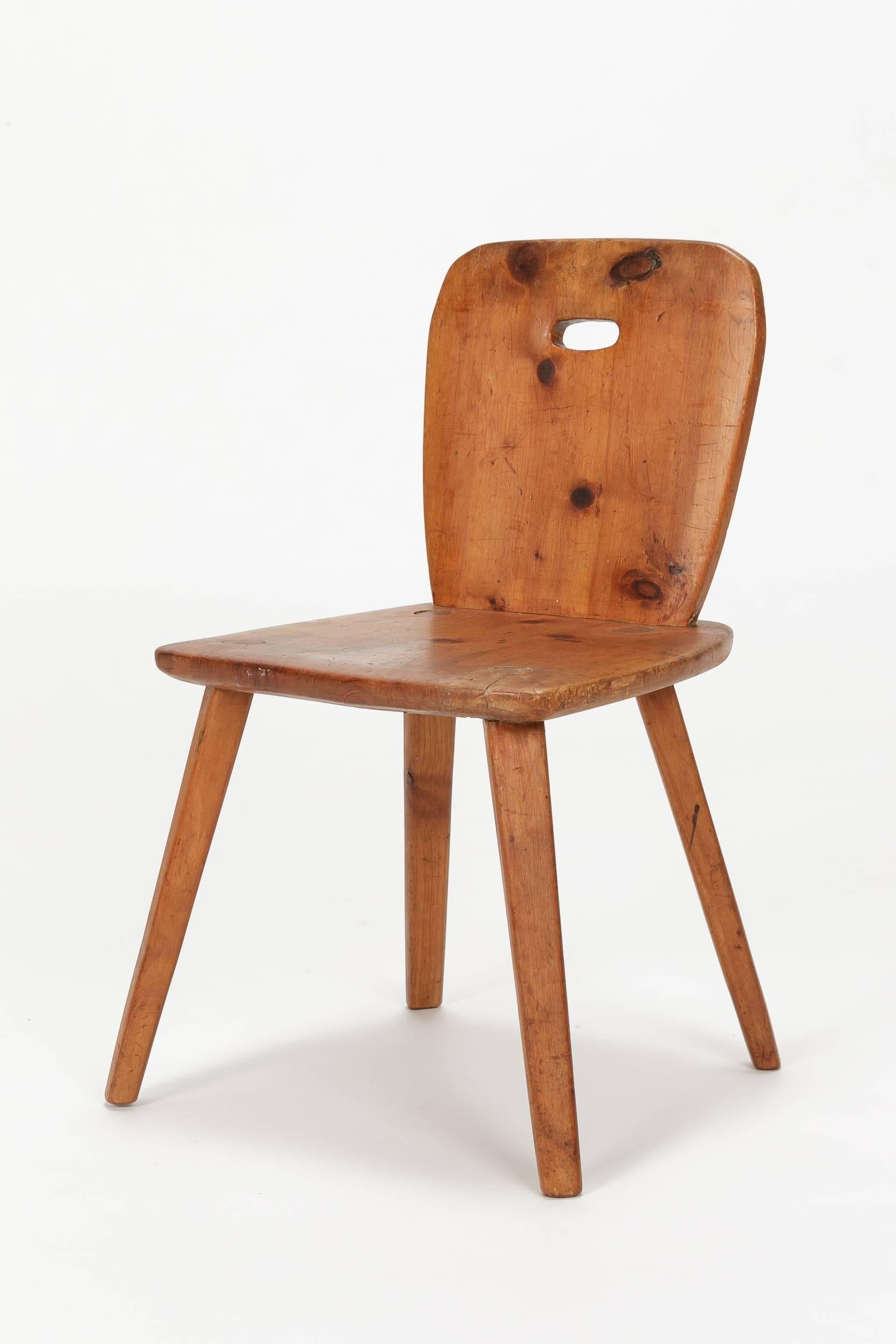 Jacob Müller Swiss Childrens Table and Chair Ash, 1930s In Good Condition In Basel, CH