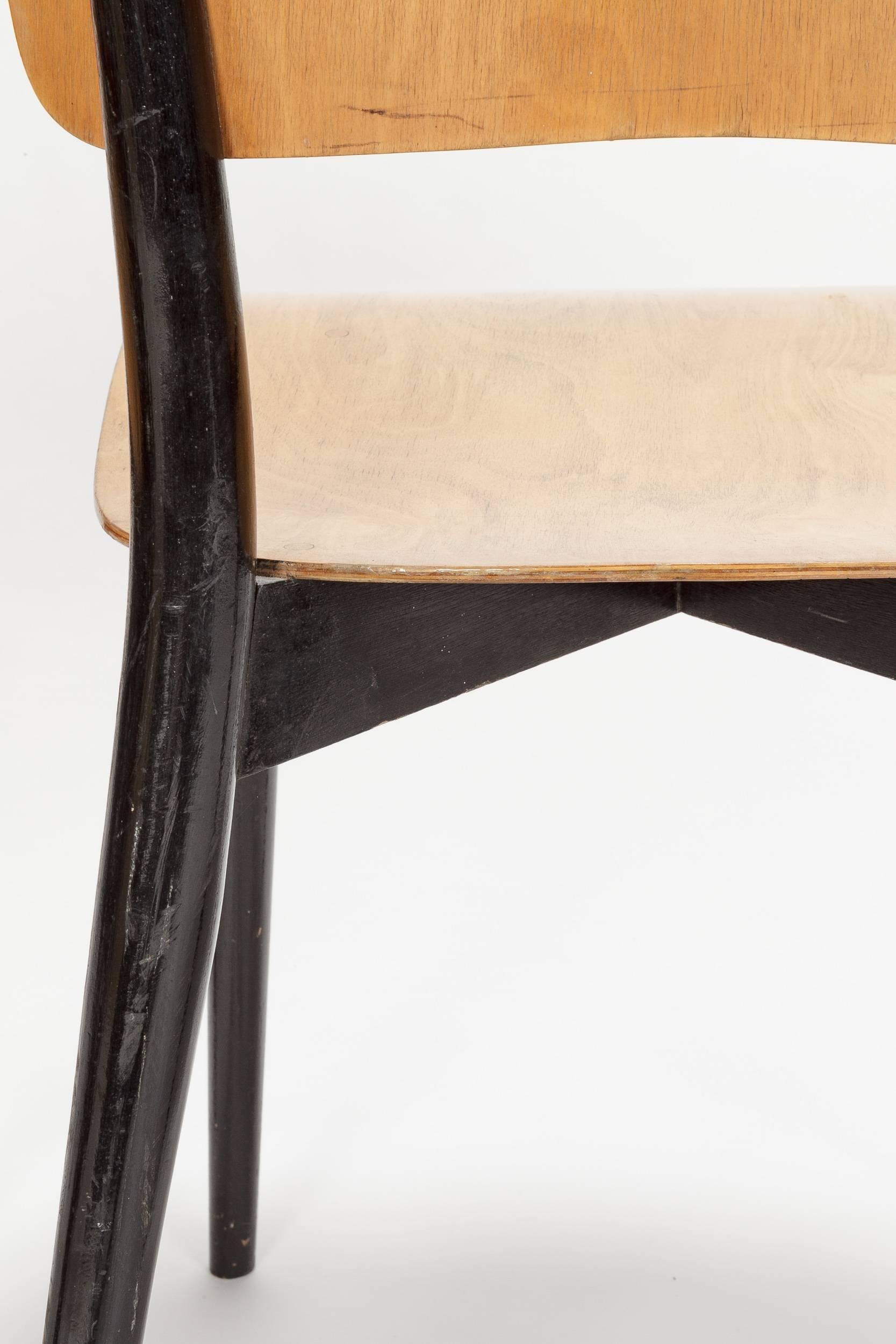Set of Three Max Bill Chairs for Horgen Glarus, Switzerland, 1957 1