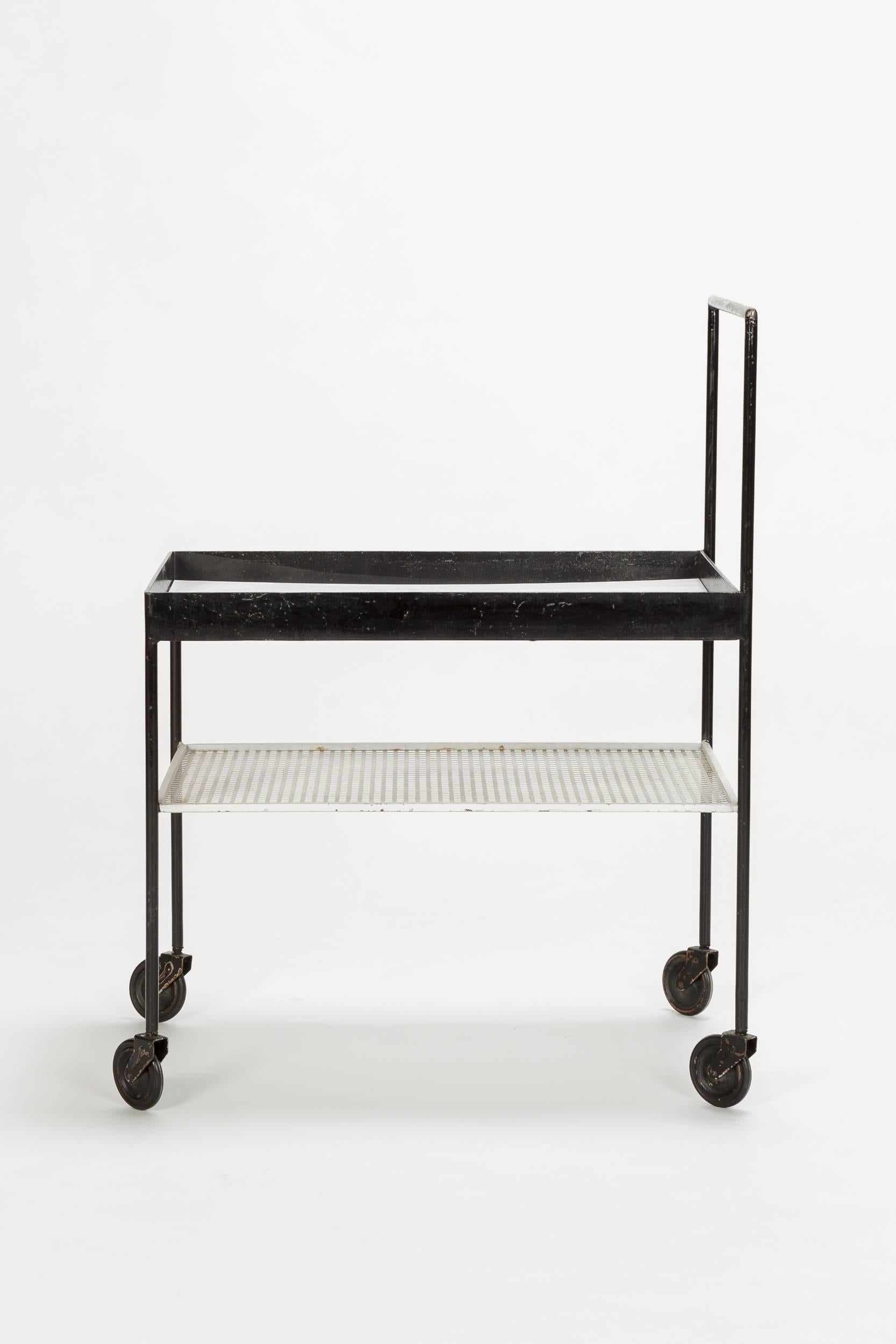French Bar Cart Attributed to Mathieu Matégot, 1950s In Excellent Condition In Basel, CH