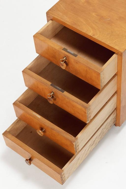 Swiss Office Furniture Drawer Birch Bauhaus, 1930s at 1stdibs