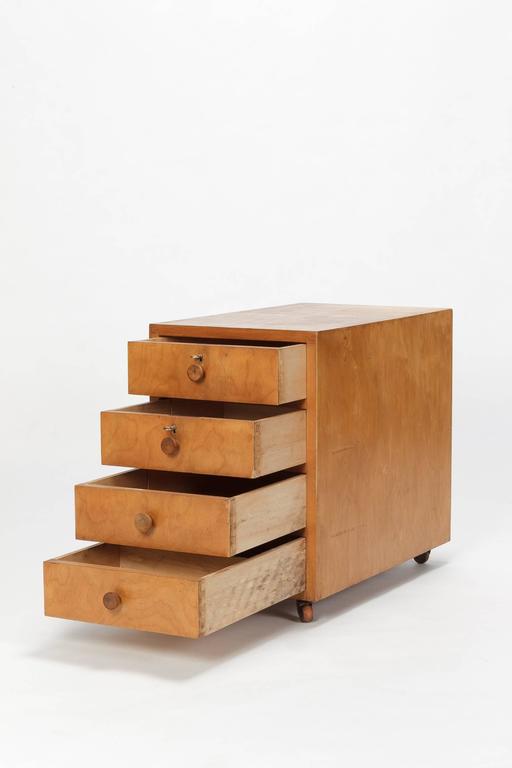 Swiss Office Furniture Drawer Birch Bauhaus, 1930s at 1stdibs