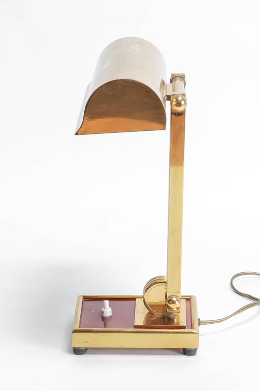 High End French Art Deco Desk Lamp In Brass 1930s At 1stdibs Lacquered High End French Art Deco Desk Lamp In Brass 1930s For
