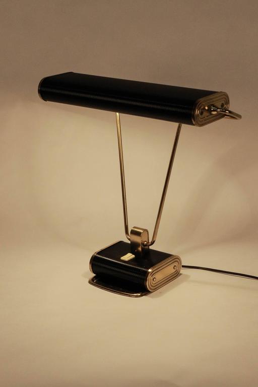Eileen Gray Desk Lamp for Jumo France Brass, 1940s In Excellent Condition In Basel, CH
