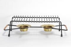 Metal Brass and Leather Heater from Austria, 1950s