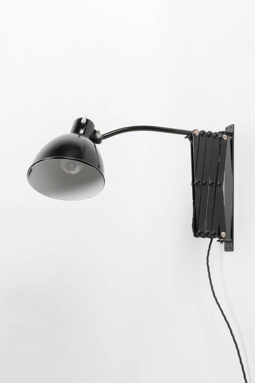 Swiss BAG Turgi Scissor Wall Lamp Black Metal, 1930s For Sale at 1stdibs Swiss BAG Turgi Scissor Wall Lamp Black Metal, 1930s For Sale at 1stdibs