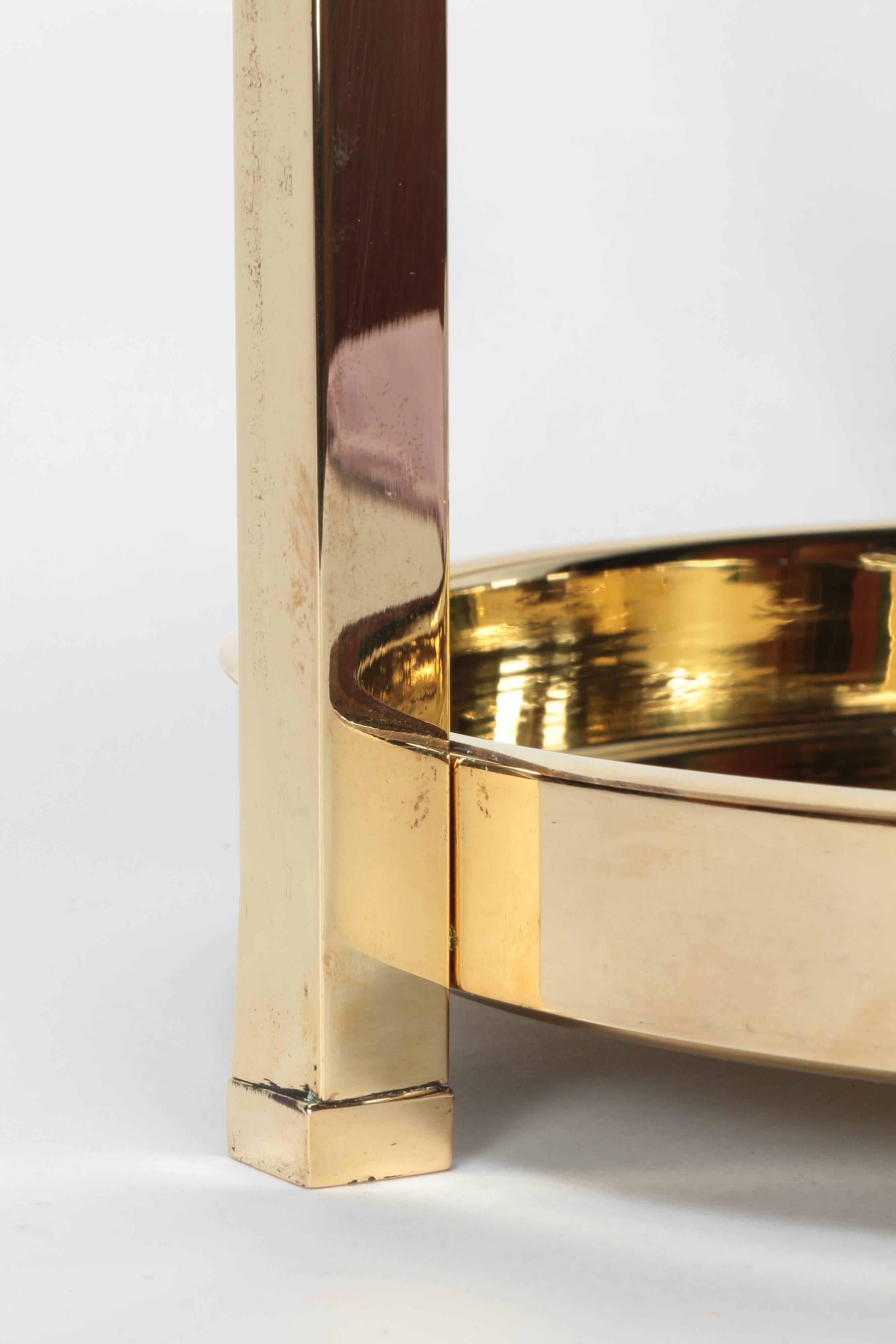 Italian Modernist Solid Brass Umbrella Stand, 1970s In Excellent Condition In Basel, CH