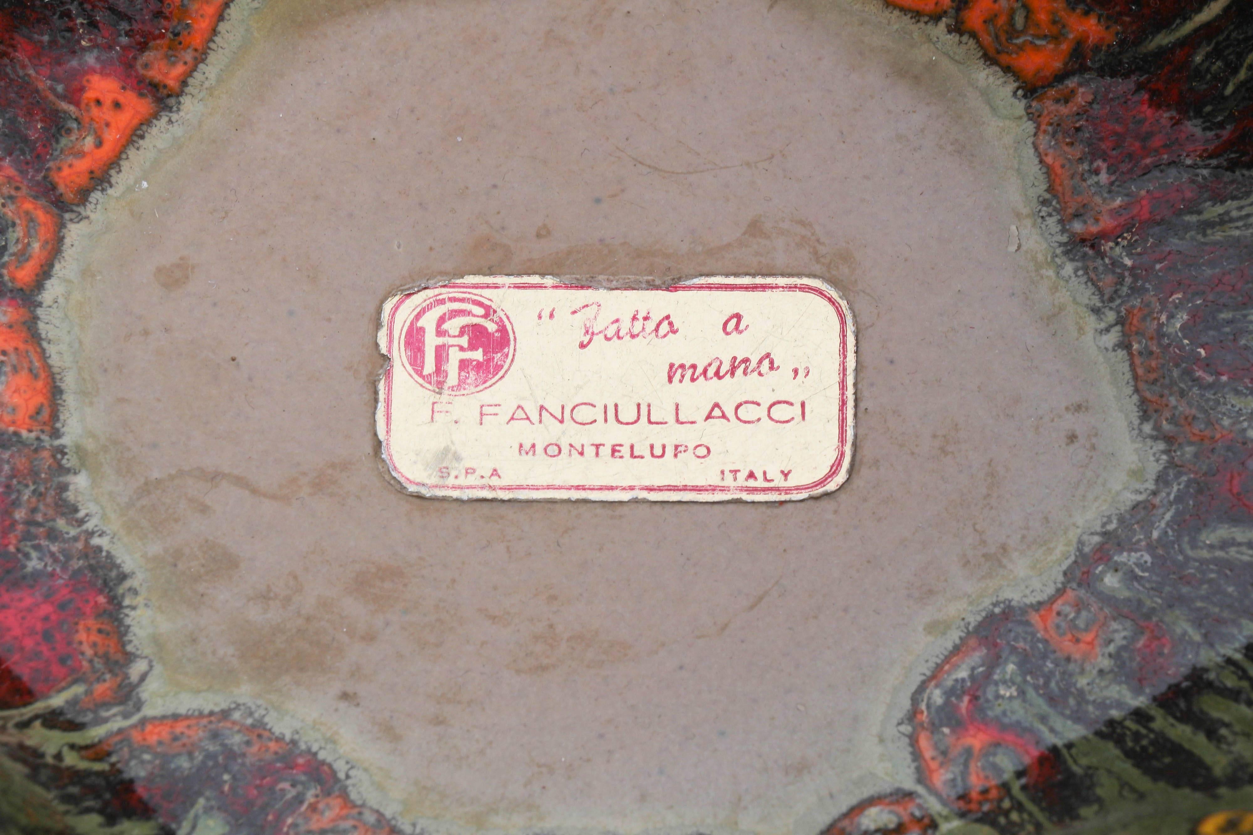 Italian Fanciullacci Ceramic Bowl FF Montelupo, 1970s 3