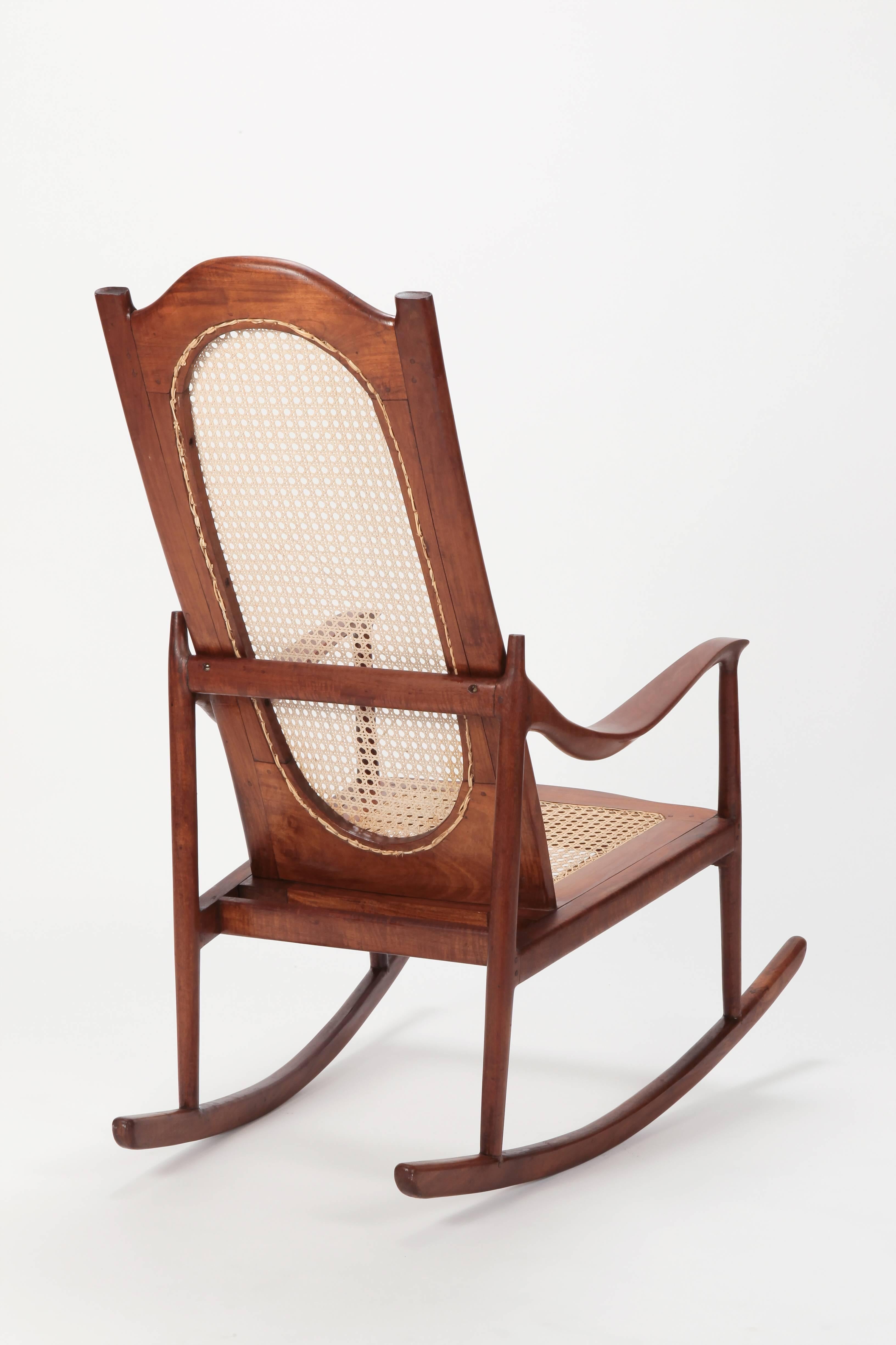 American Rocking Chair Mahogany, 1890 For Sale 2
