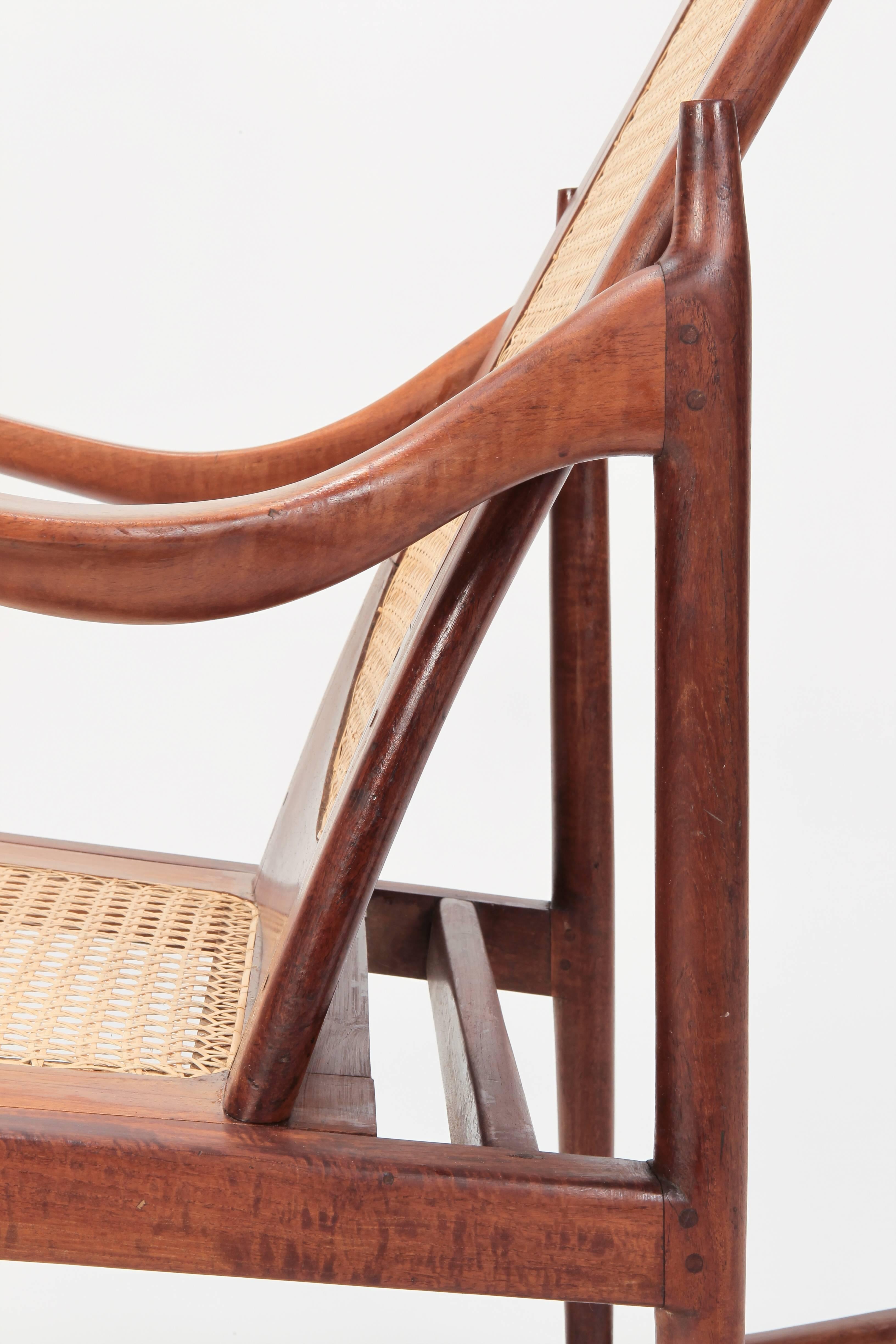 Late 19th Century American Rocking Chair Mahogany, 1890 For Sale