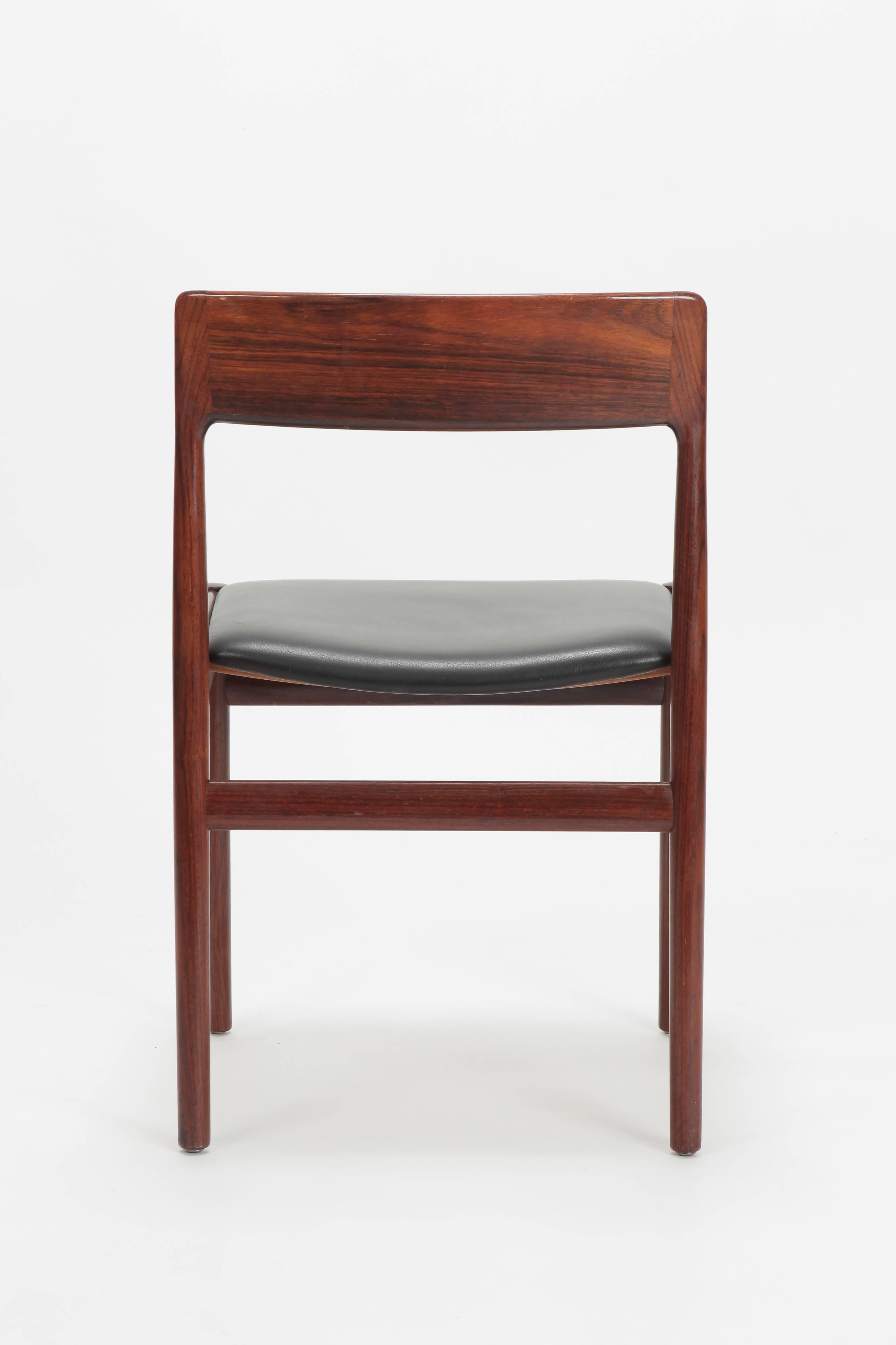 5 Johannes Norgaard Rosewood Chairs, 1960s 3