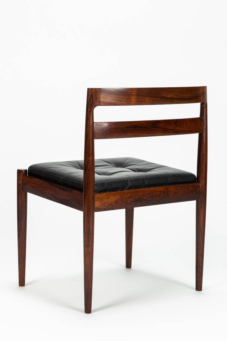 Mid-20th Century Set of Four Rosewood Chairs 