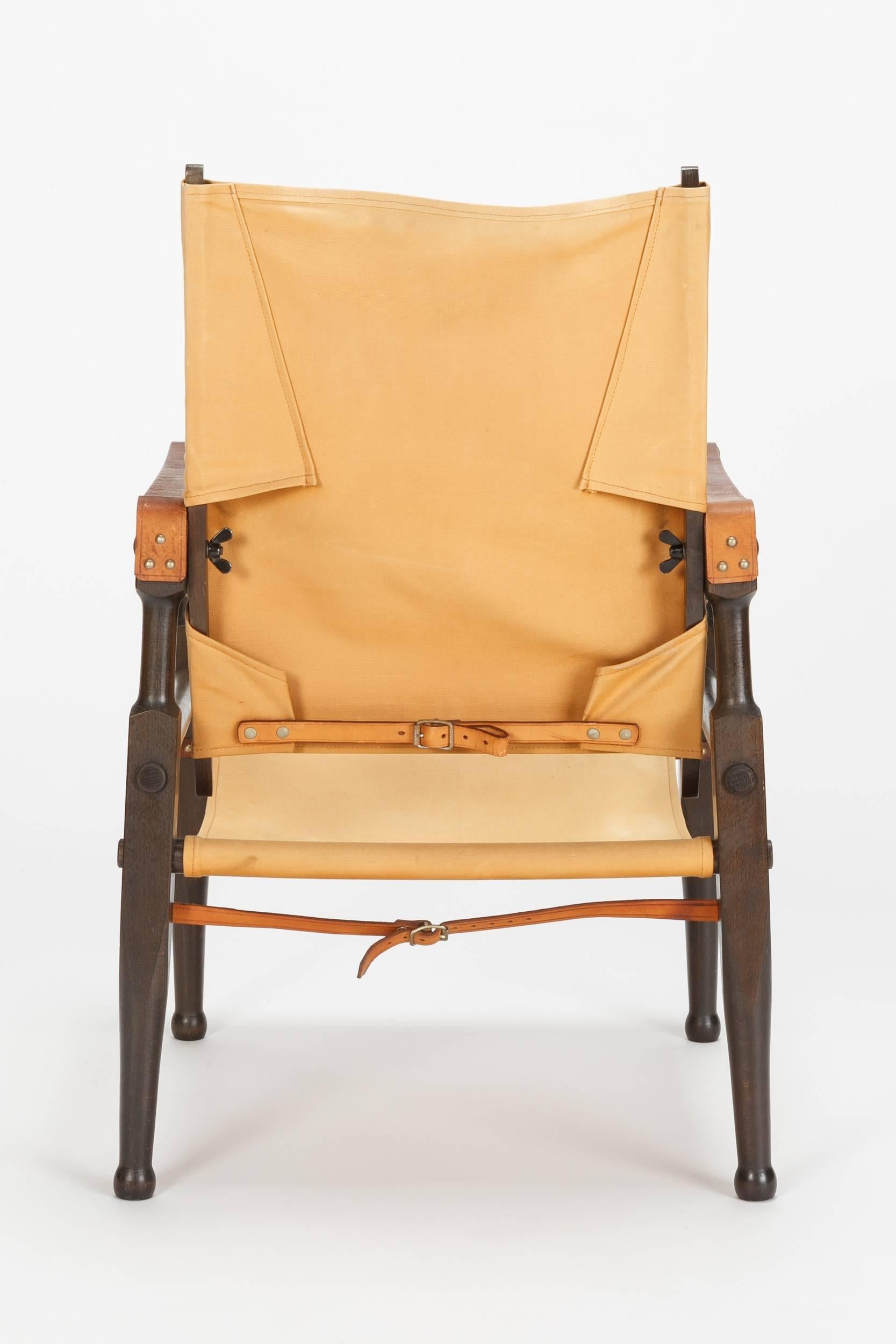 Mid-Century Modern Swiss Safari Chair by Wilhelm Kienzle for Wohnbedarf, 1950s