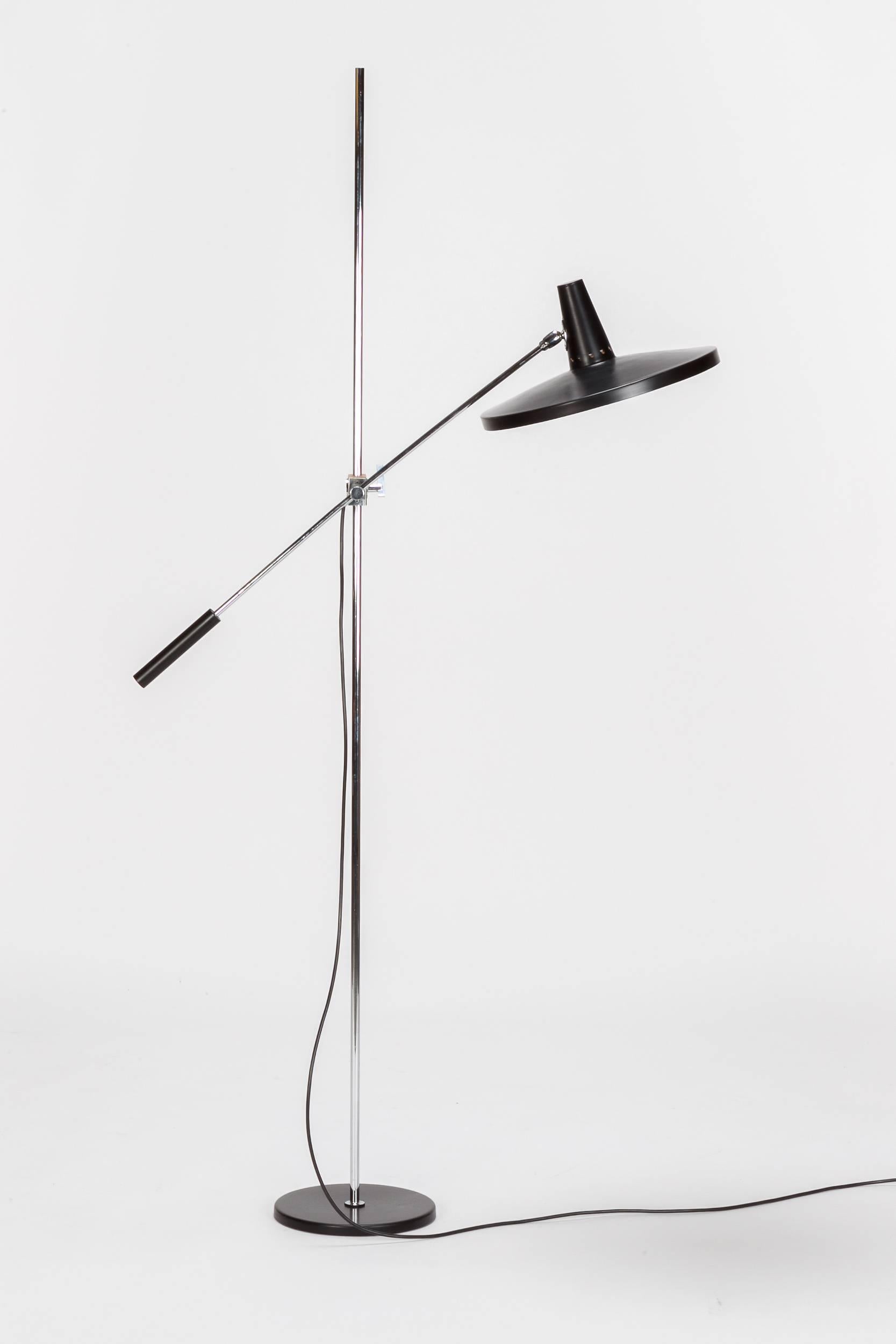 Lacquered Swiss Floor Lamp Attributed to Rico & Rosemarie Baltensweiler 1960s