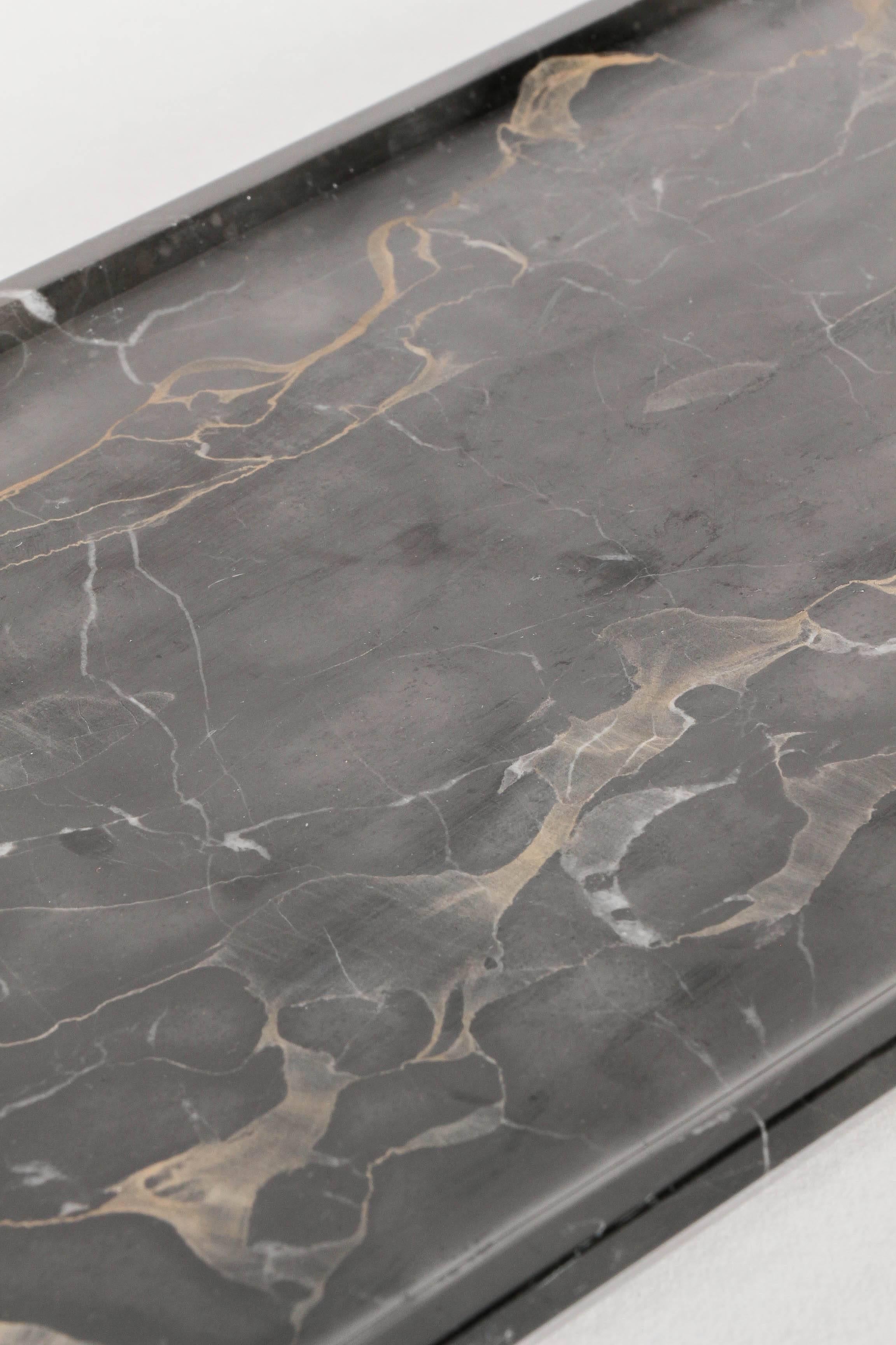 Mid-20th Century Art Deco Marble and Brass Tray by E. G. Zimmermann Hanau, 1930s