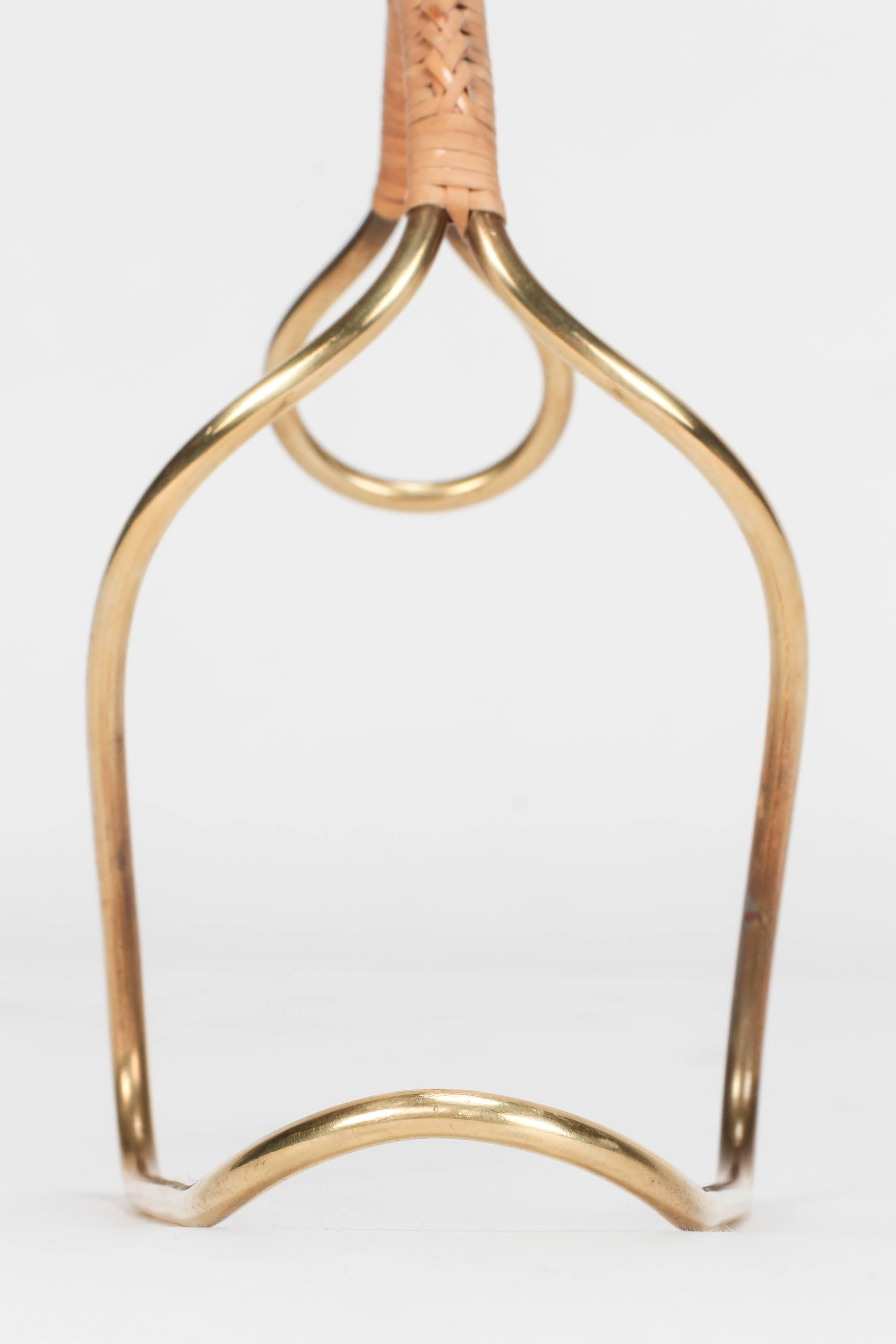 Carl Auböck Bottle Holder Bamboo Brass, 1940s In Excellent Condition In Basel, CH