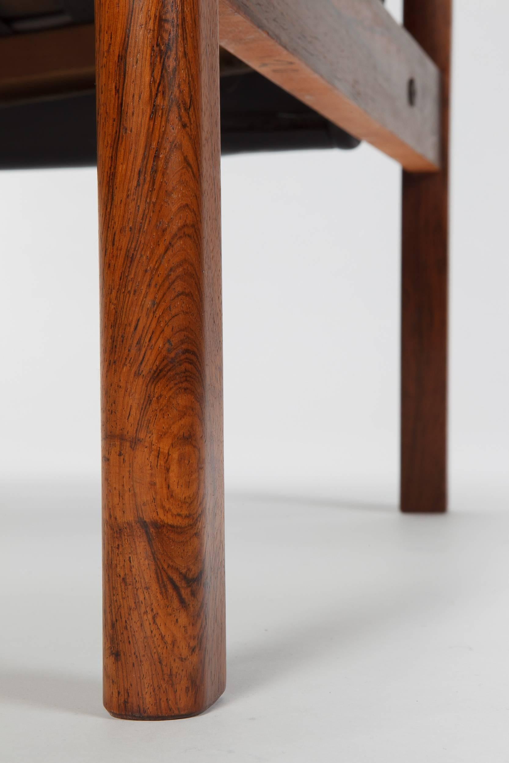 Rosewood High Back Lounge Chair Attributed to Frederick Kayser, 1960s 3