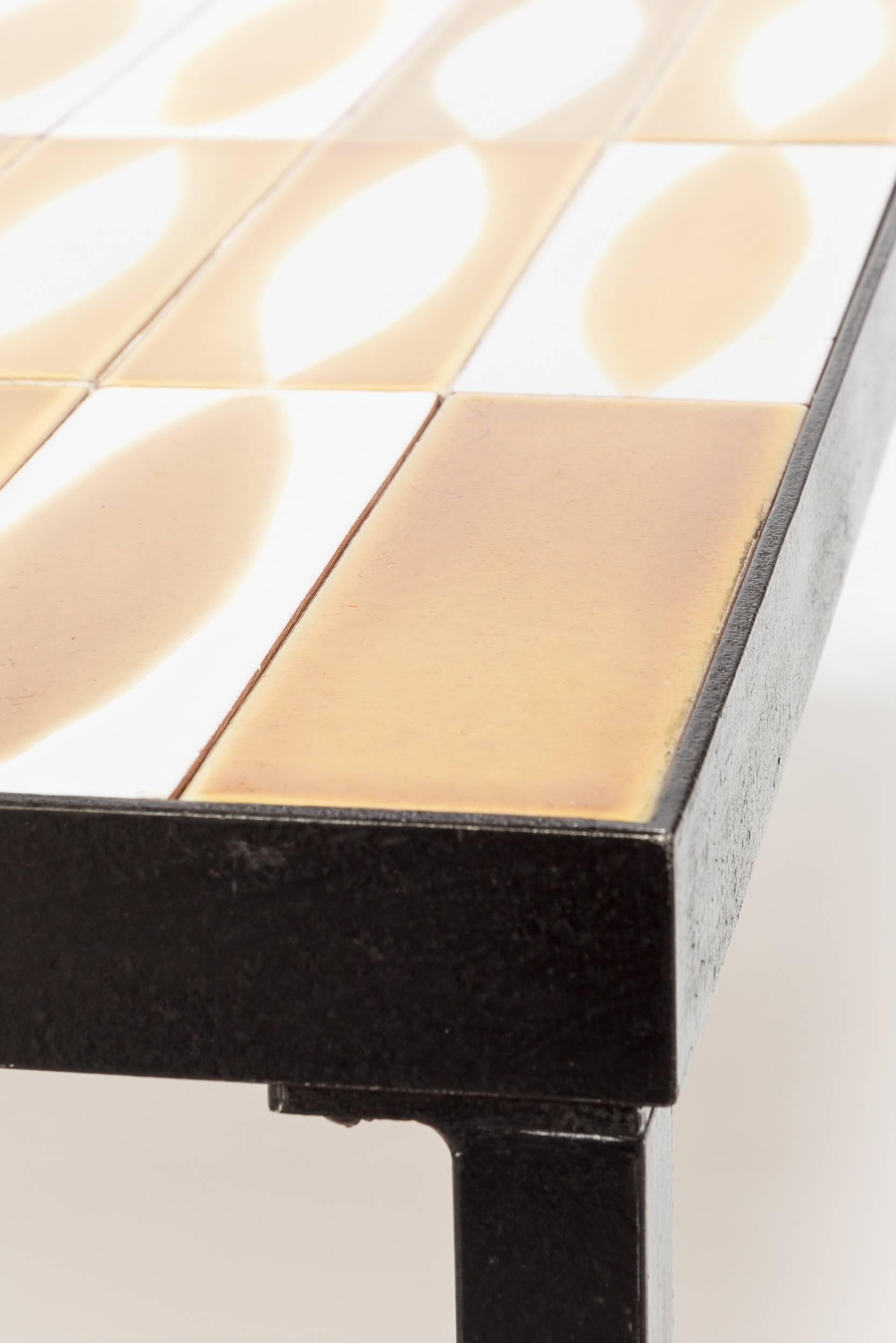 Roger Capron Coffee Table Navette Vallauris, 1950s 1