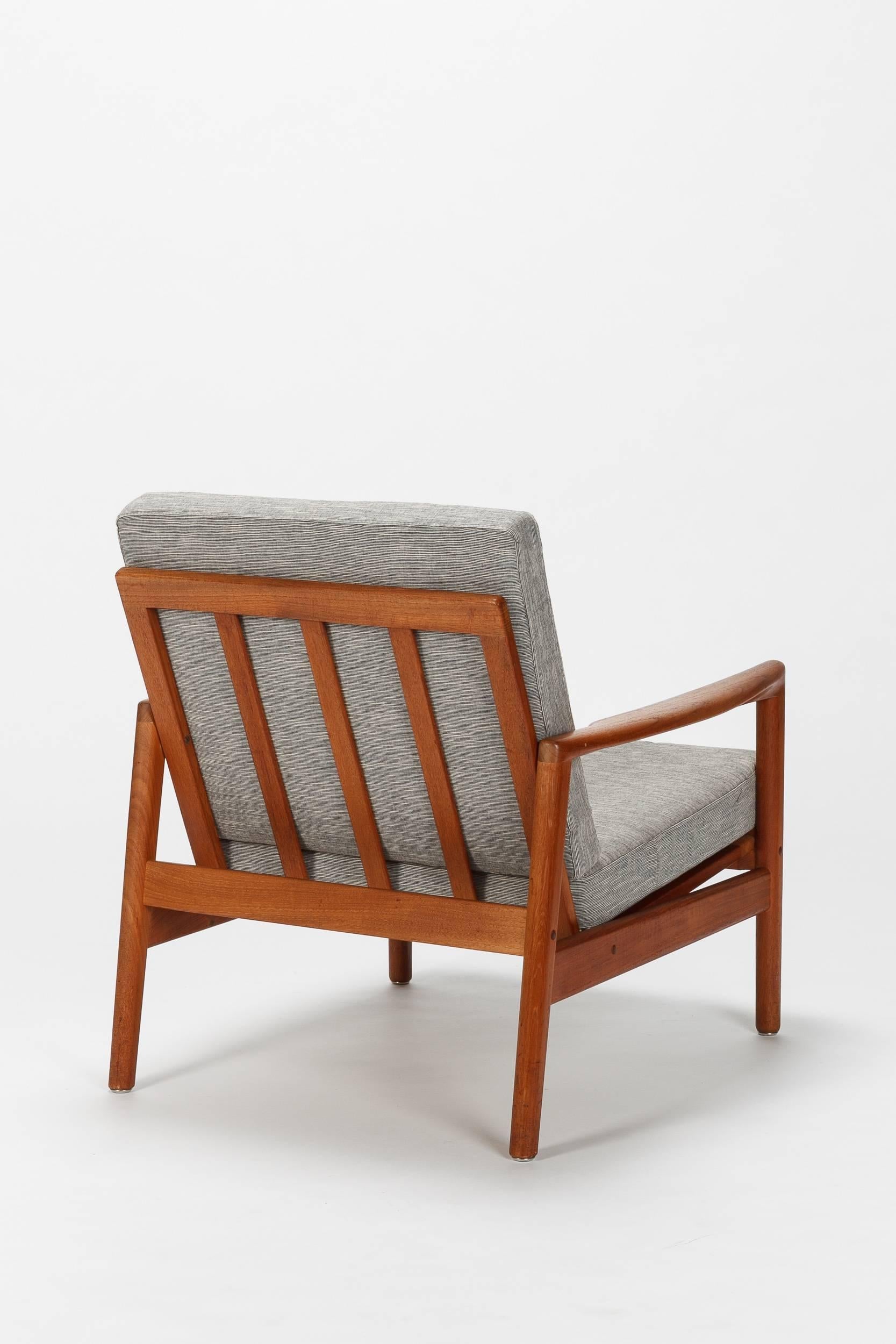 Scandinavian Modern Danish Pair of Hans Olsen Chairs Juul Kristensen Teak, 1950s For Sale