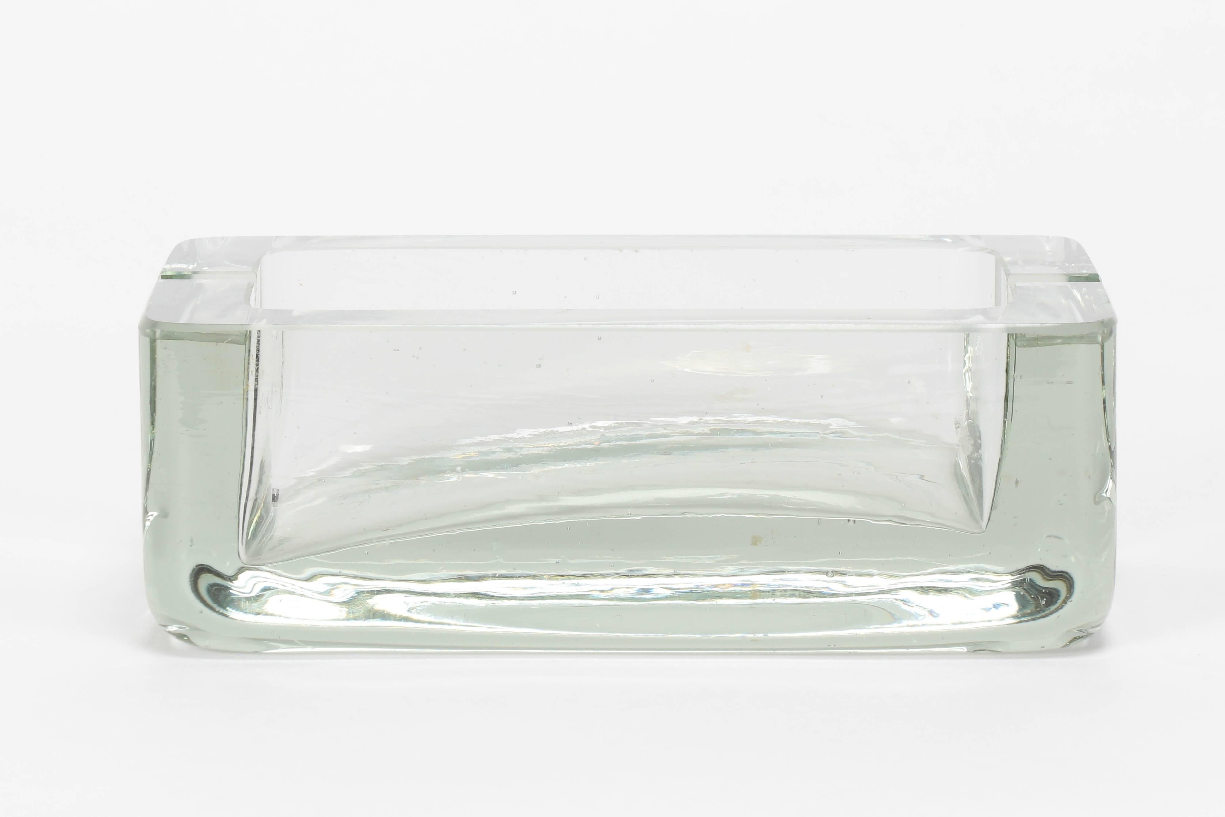 P. Loder ashtray manufactured by Siegwart & Co in Switzerland between 1966 and 1967. Form-blown, then manual sanded. Listed in 