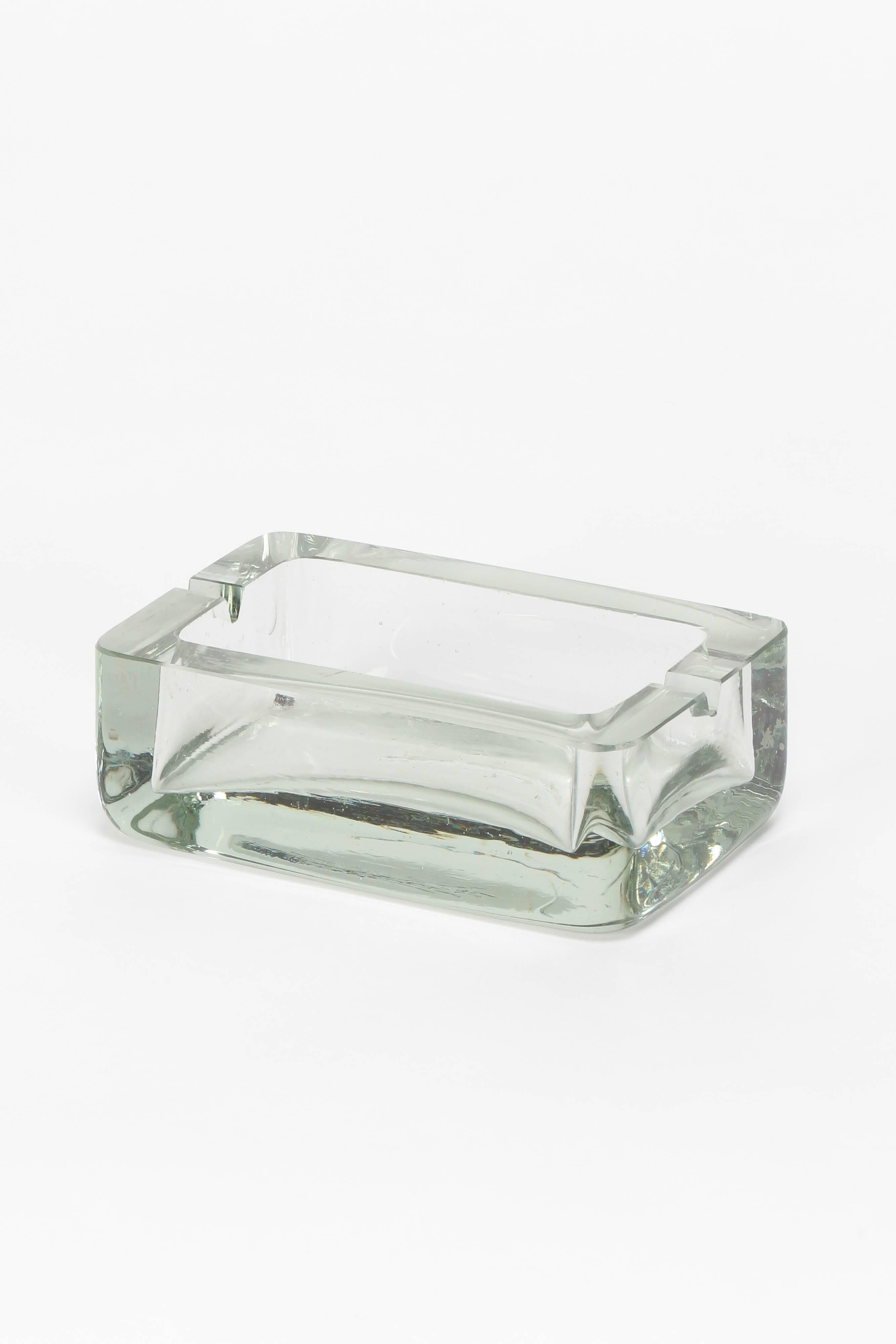 Mid-Century Modern Swiss P. Loder Ashtray Glass Siegwart & Co, 1966-1967 For Sale