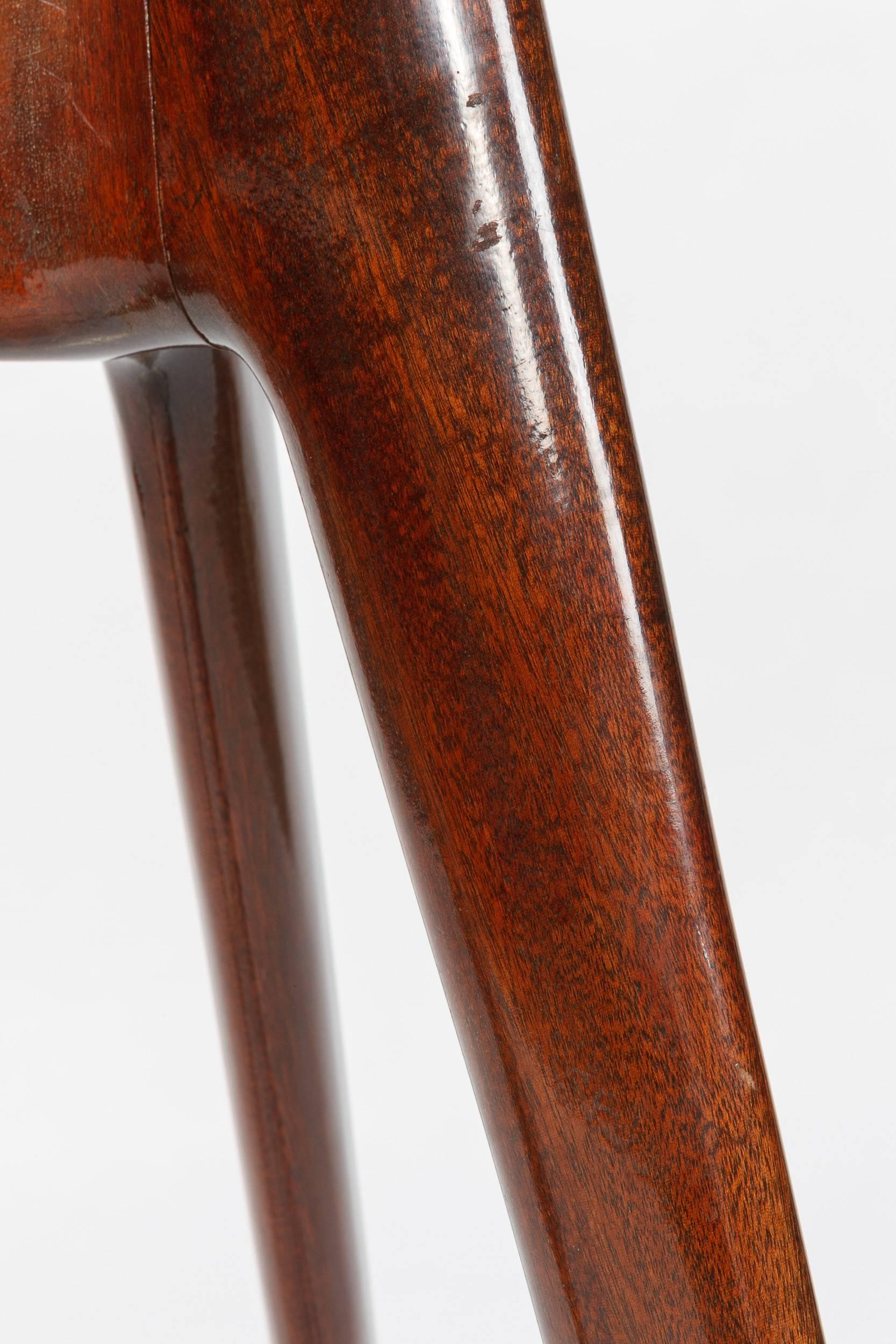 Pair of Mahogany Bar Stool Attributed Ico Parisi, 1950s 2