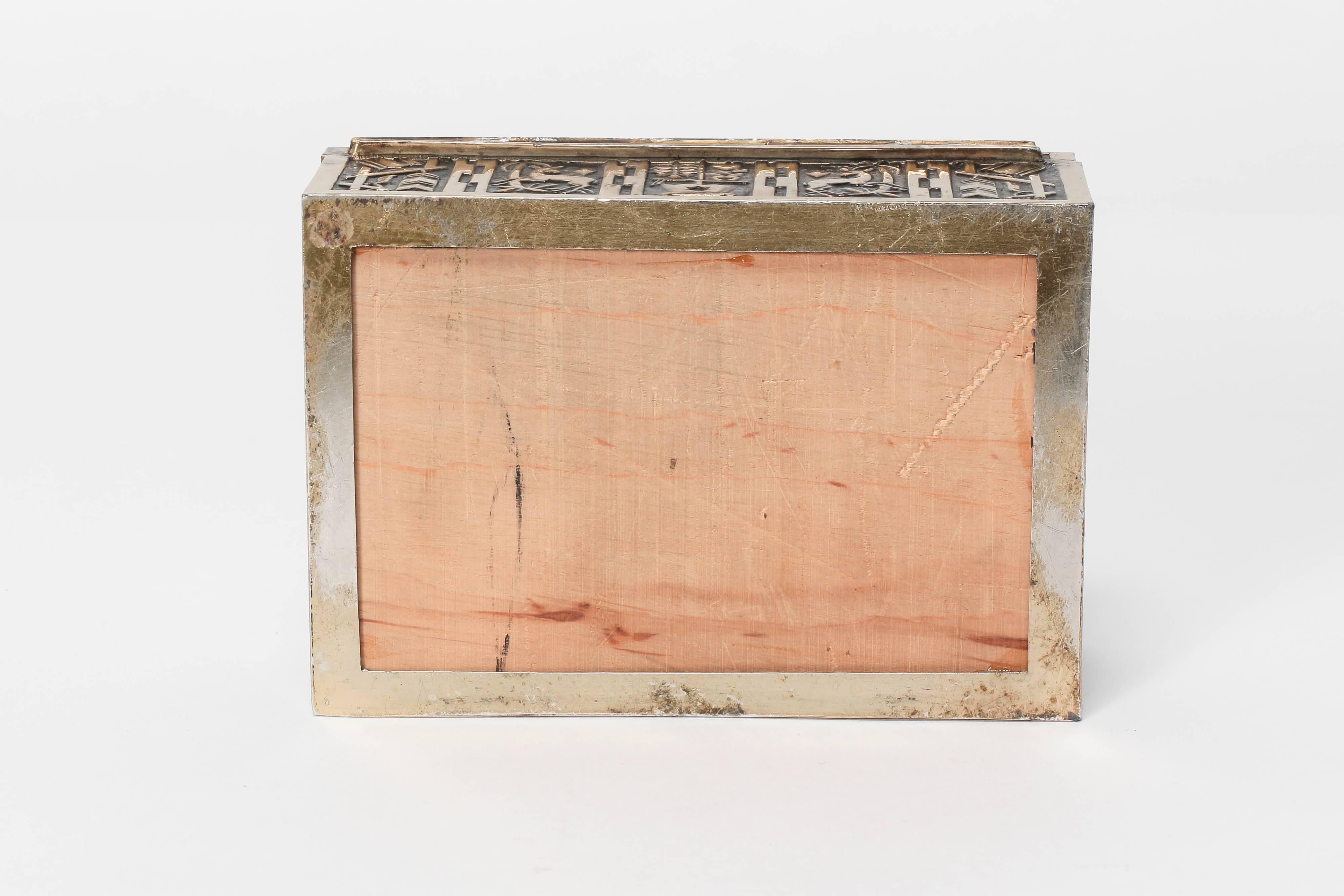 Mid-20th Century German Eugen Schwemmle Cigarette Box Brass Erhart Söhne, 1930s