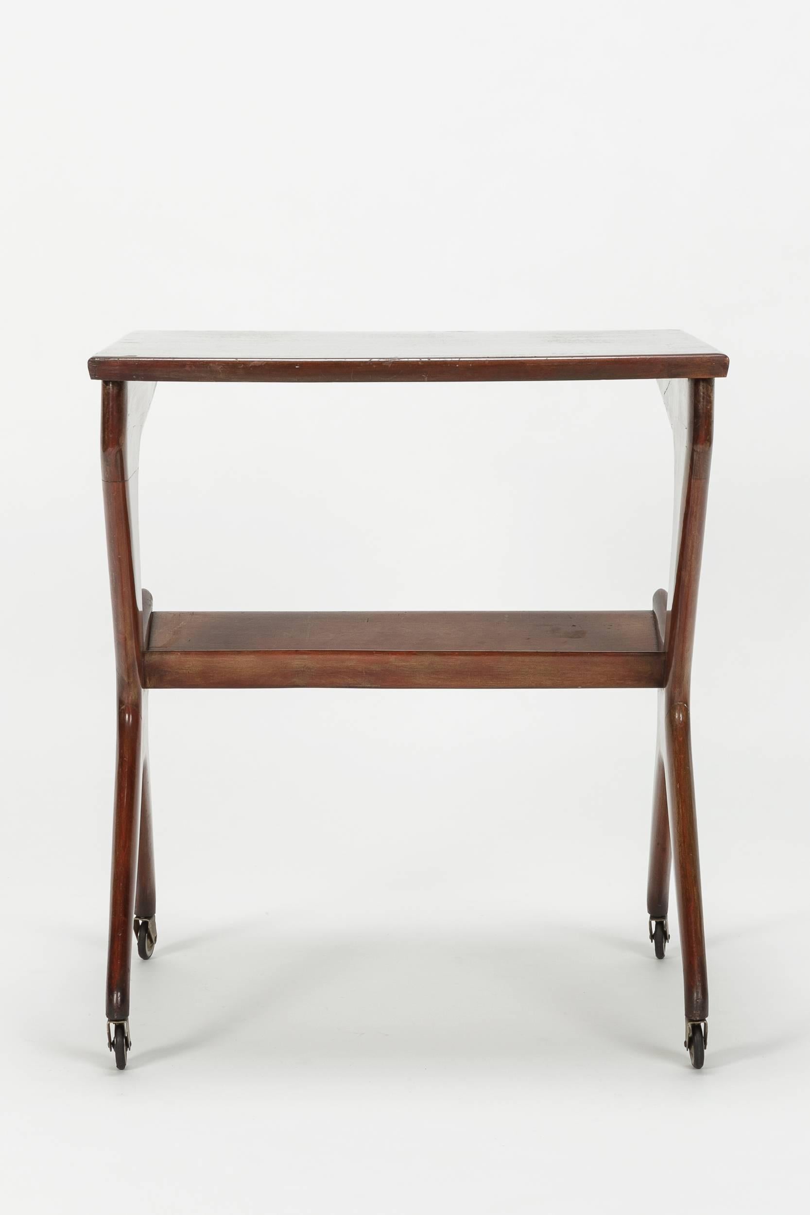 Italian Side Table Walnut Attributed to Ico Parisi, 1948