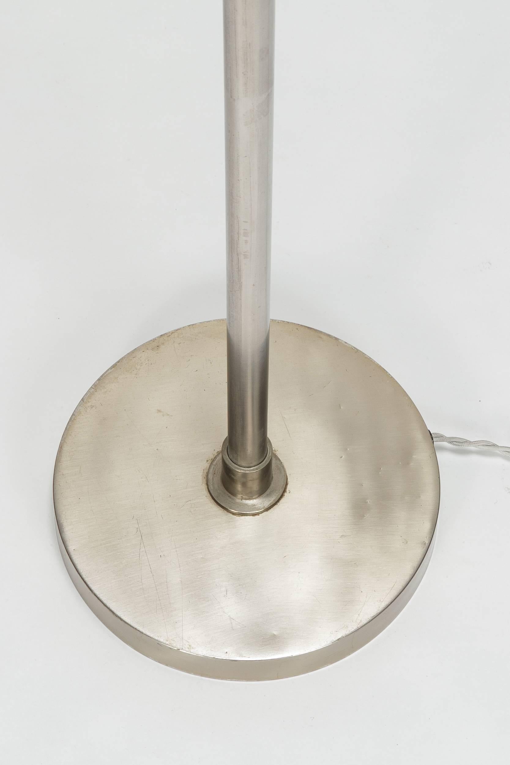 Swiss BAG Turgi Floor Lamp Nickel, 1930s 4