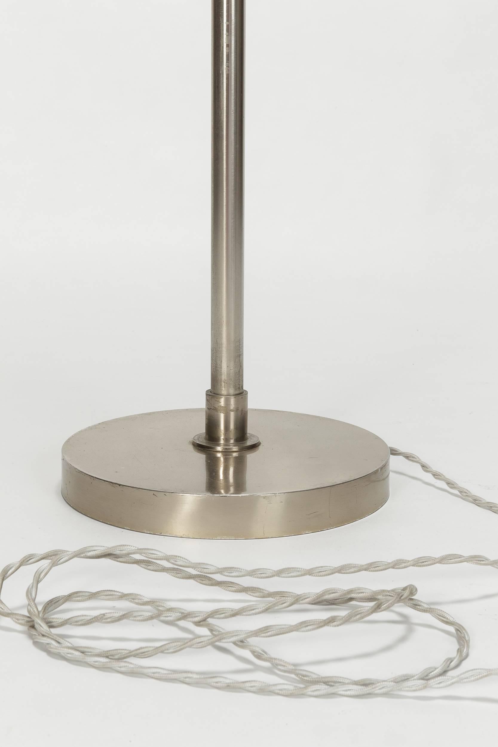 Swiss BAG Turgi Floor Lamp Nickel, 1930s 5