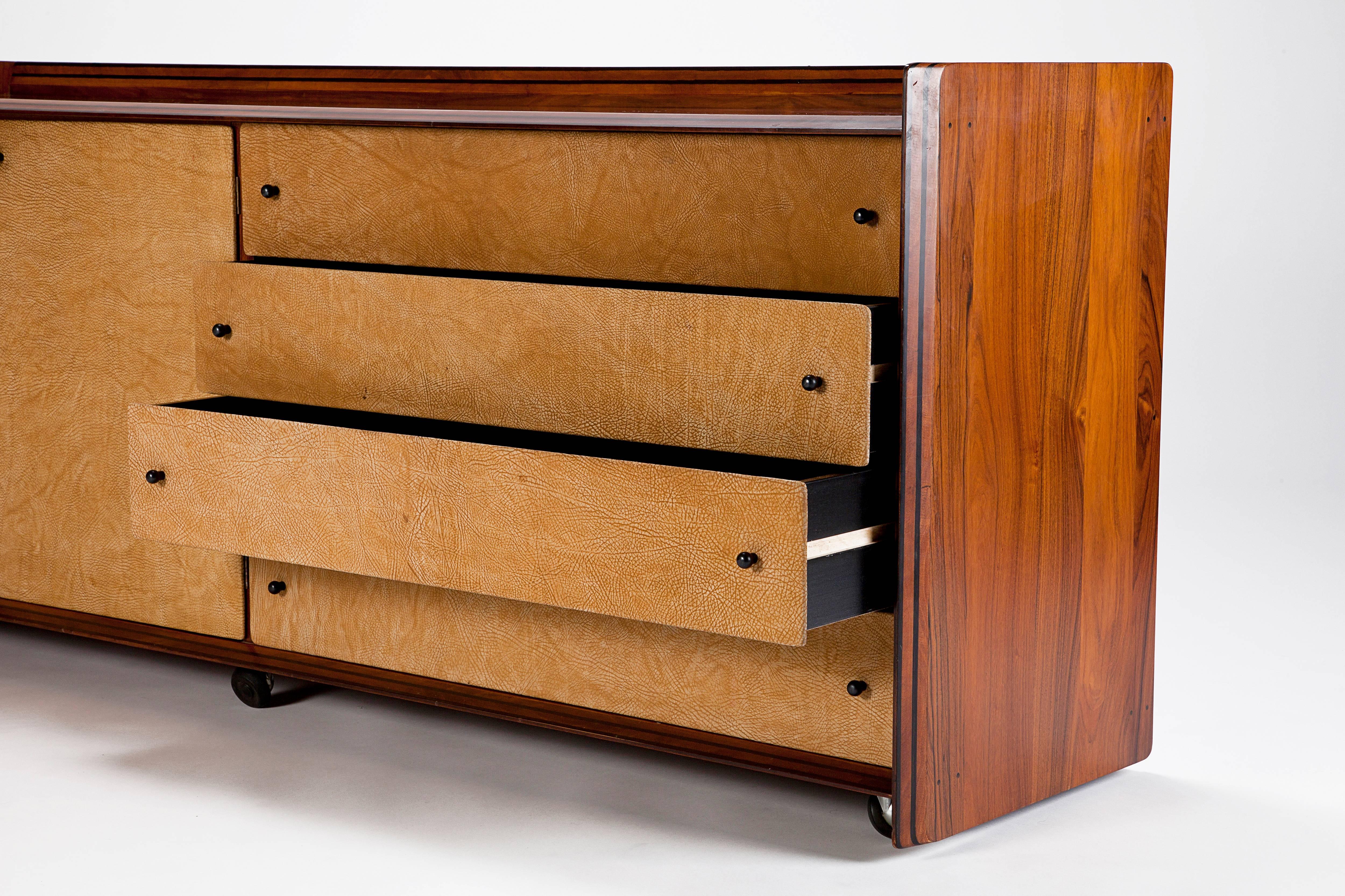 Mid-Century Modern Afra & Tobia Scarpa Sideboard Maxalto, 1980s