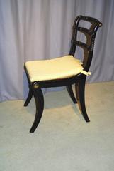 Regency Period Ebonised Trafalgar Chair with a Triple Rope-Back