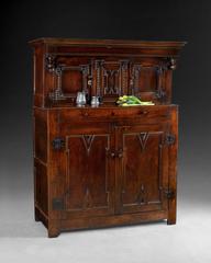 Late 17th Century Carved Oak Court Cupboard