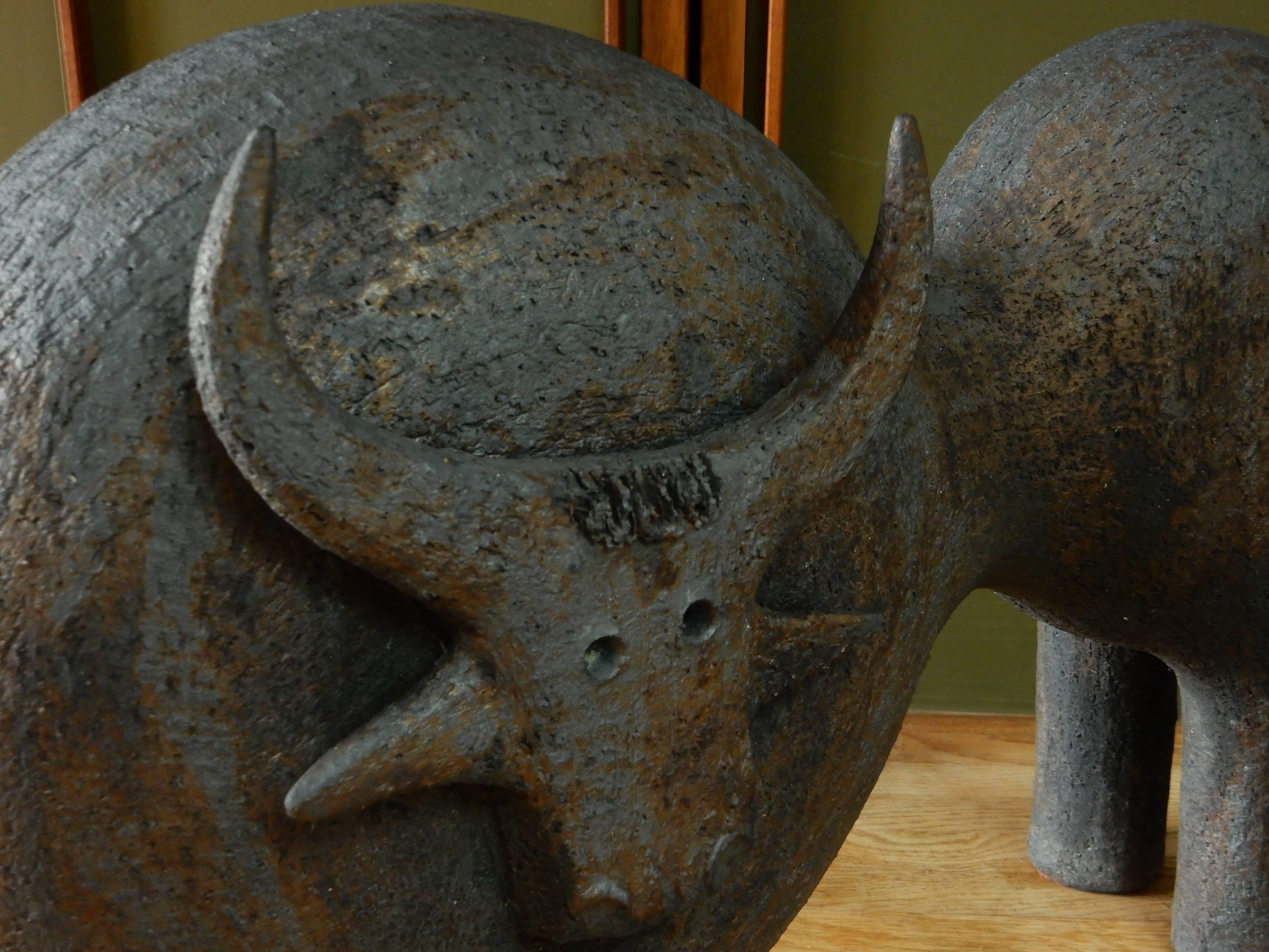 Modern Dominique Pouchain Ceramic Bull Sculpture