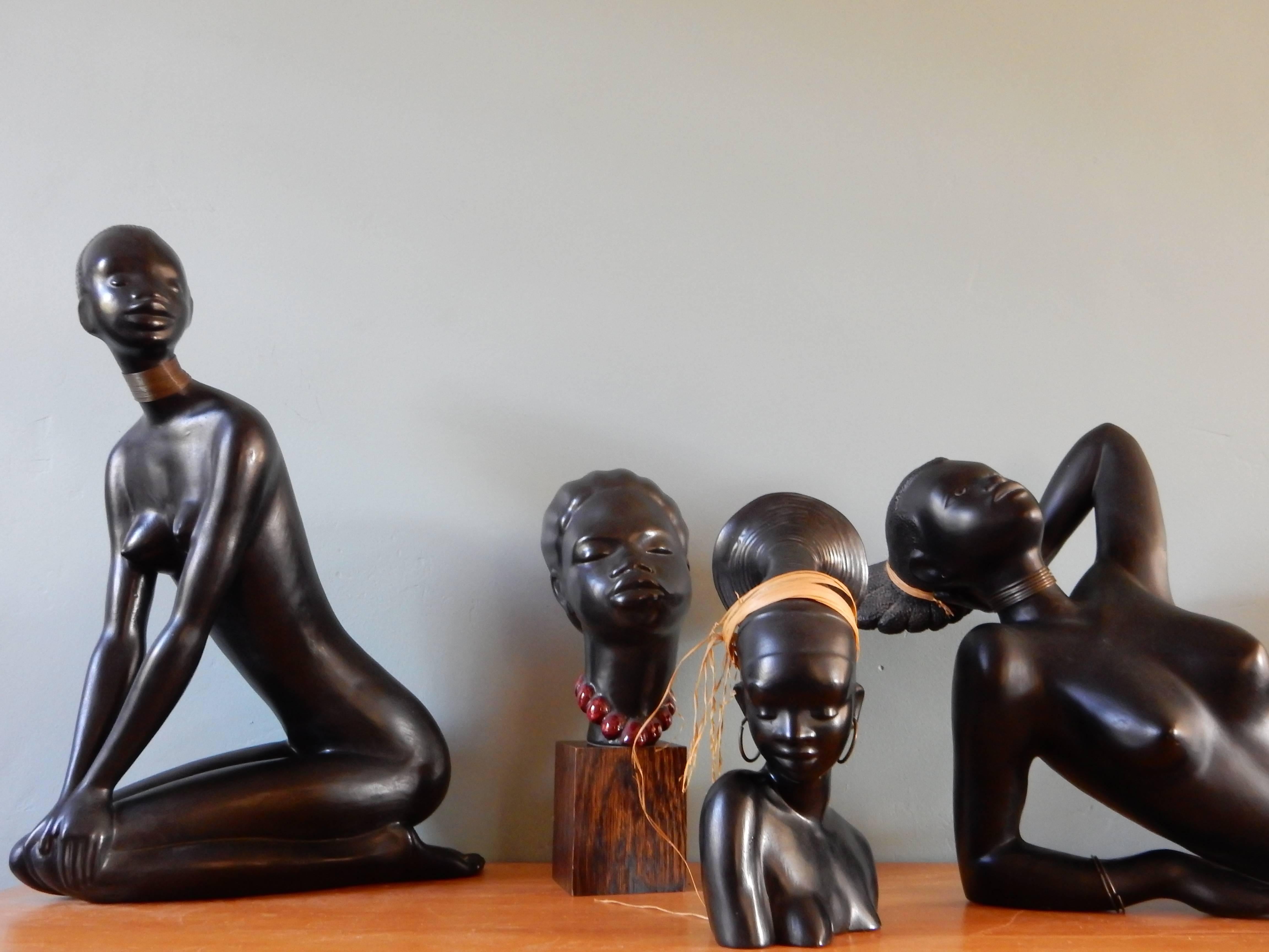 An original collection of 1940s black nude women in such beautiful condition. Some are signed and dated from Austria.