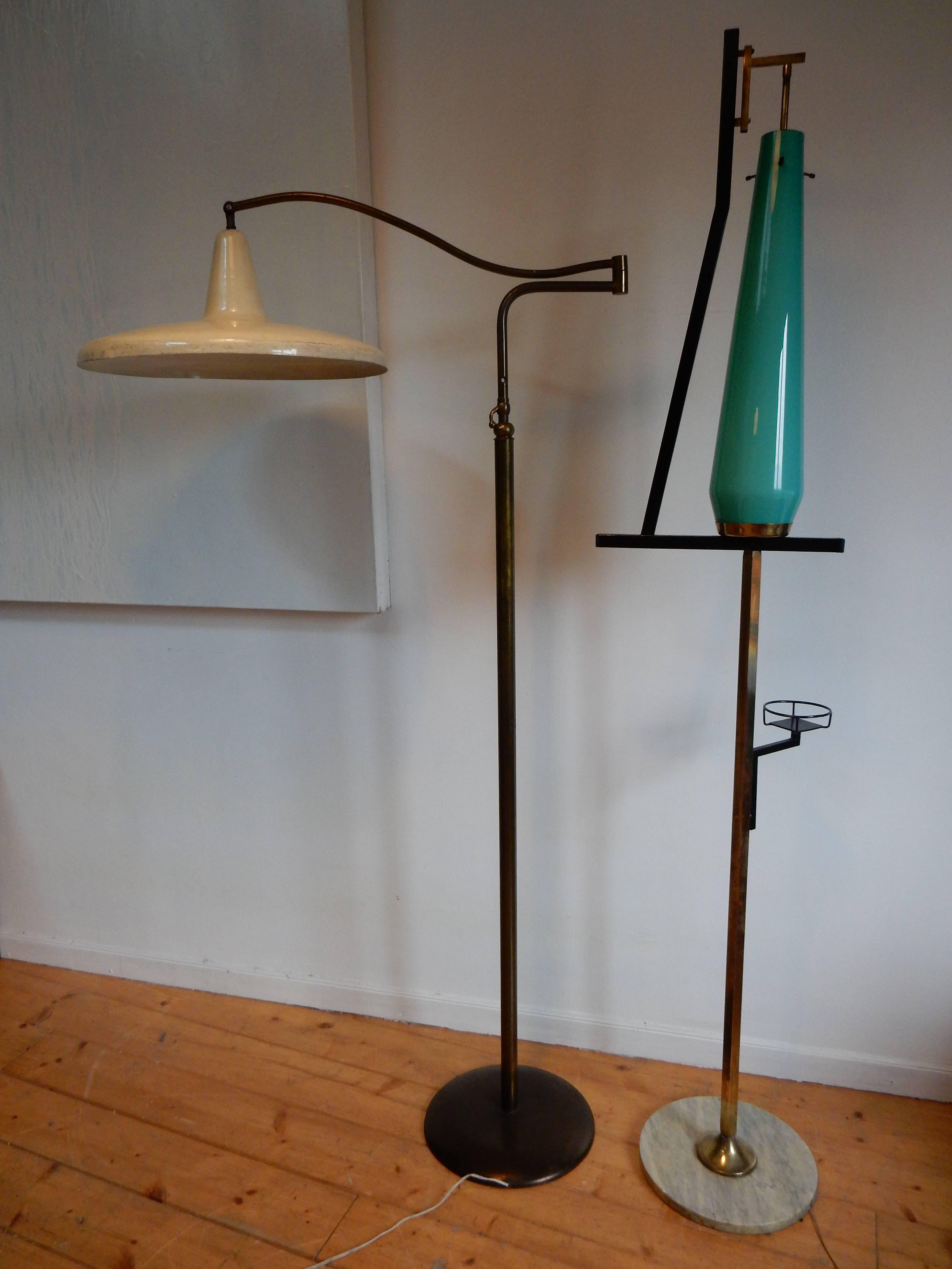 Lacquered Stilnovo Ajustable Floor Lamp, 1960