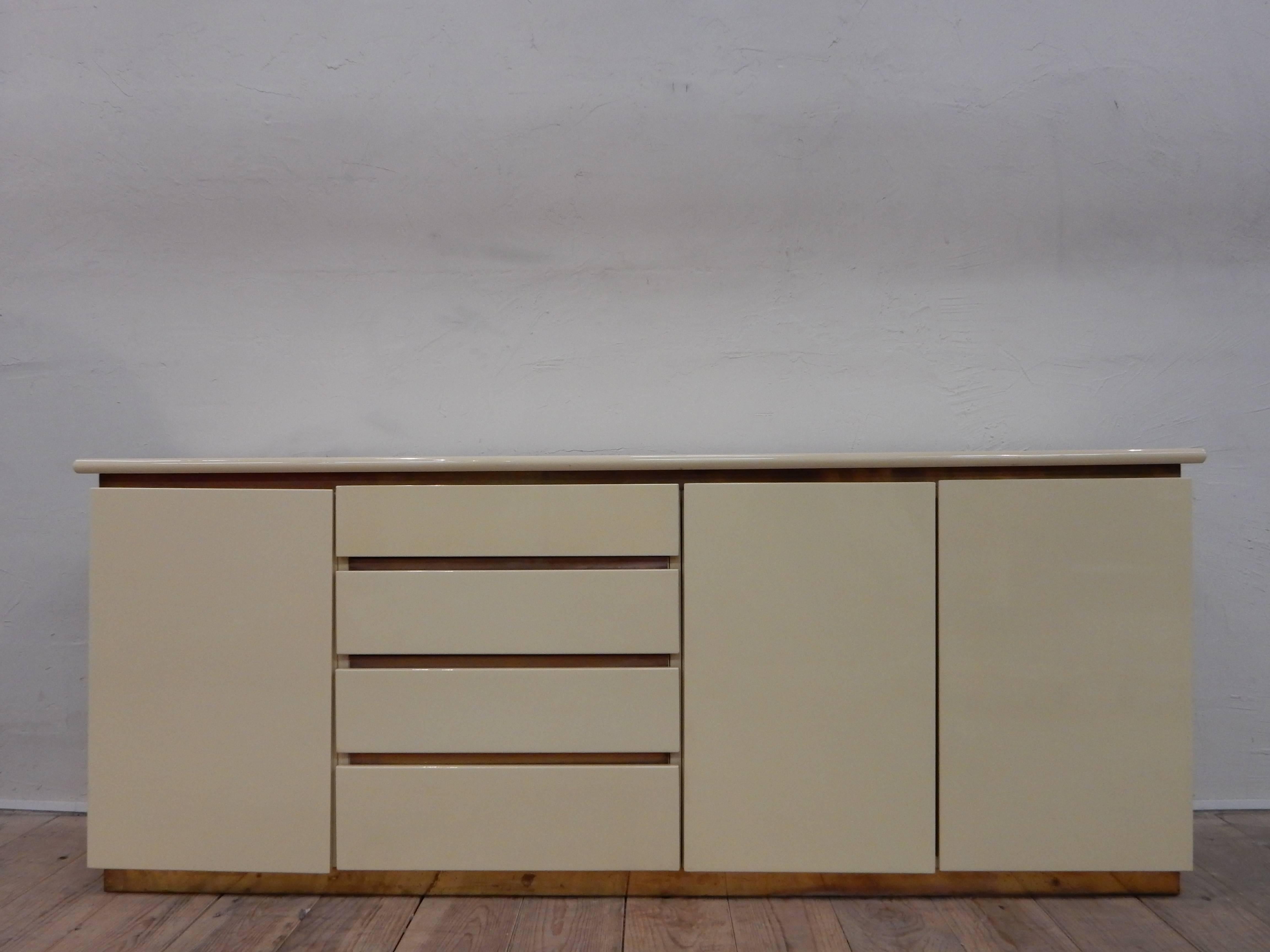 Mid-Century Modern Italian 1970 Lacquered Sideboard