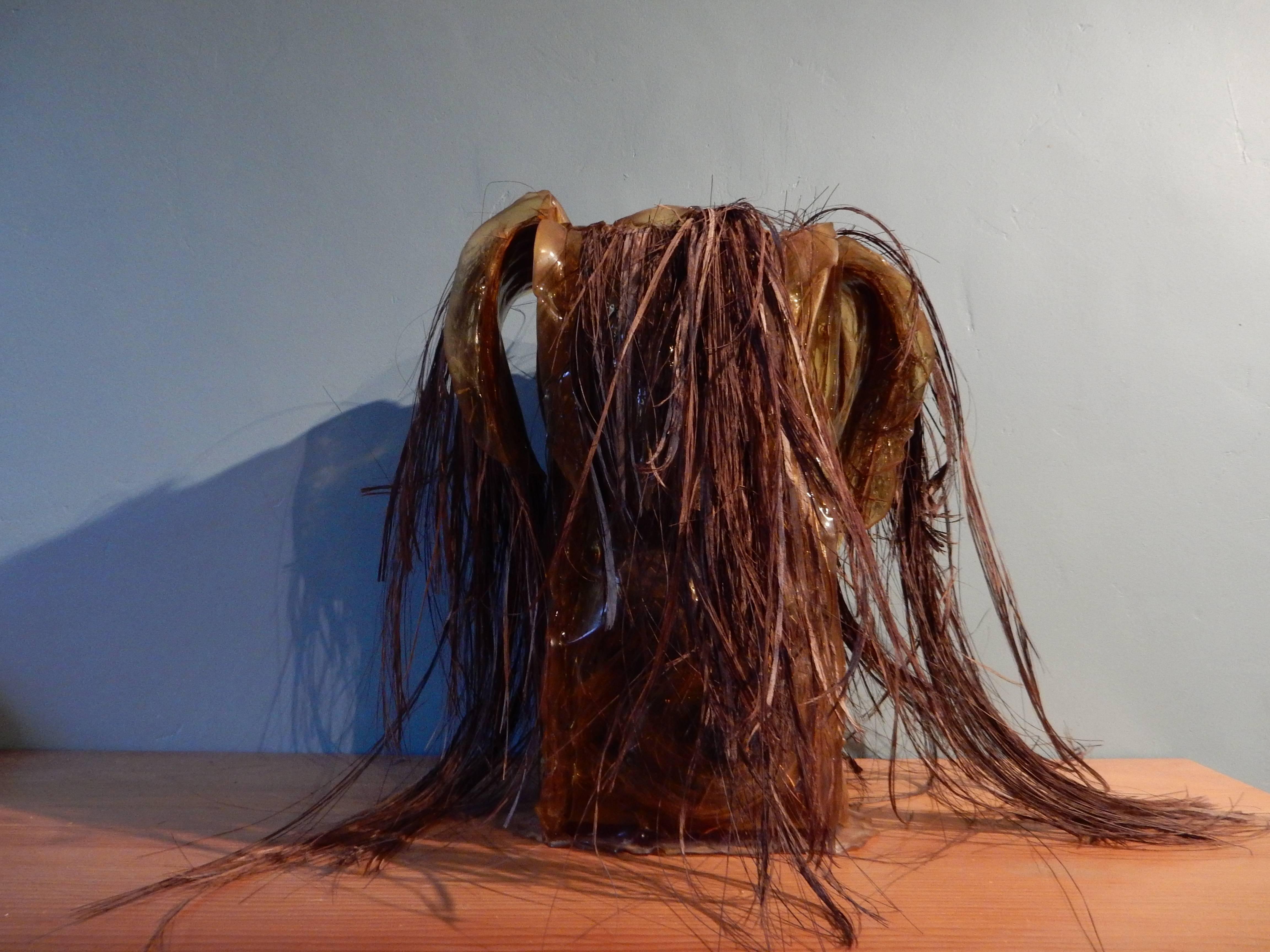A piece unique vase prototype by Humberto and Fernando Campana called Nativo Campana, circa 2010. Made by Corsi Design
resine and vegetal imitation of hair.