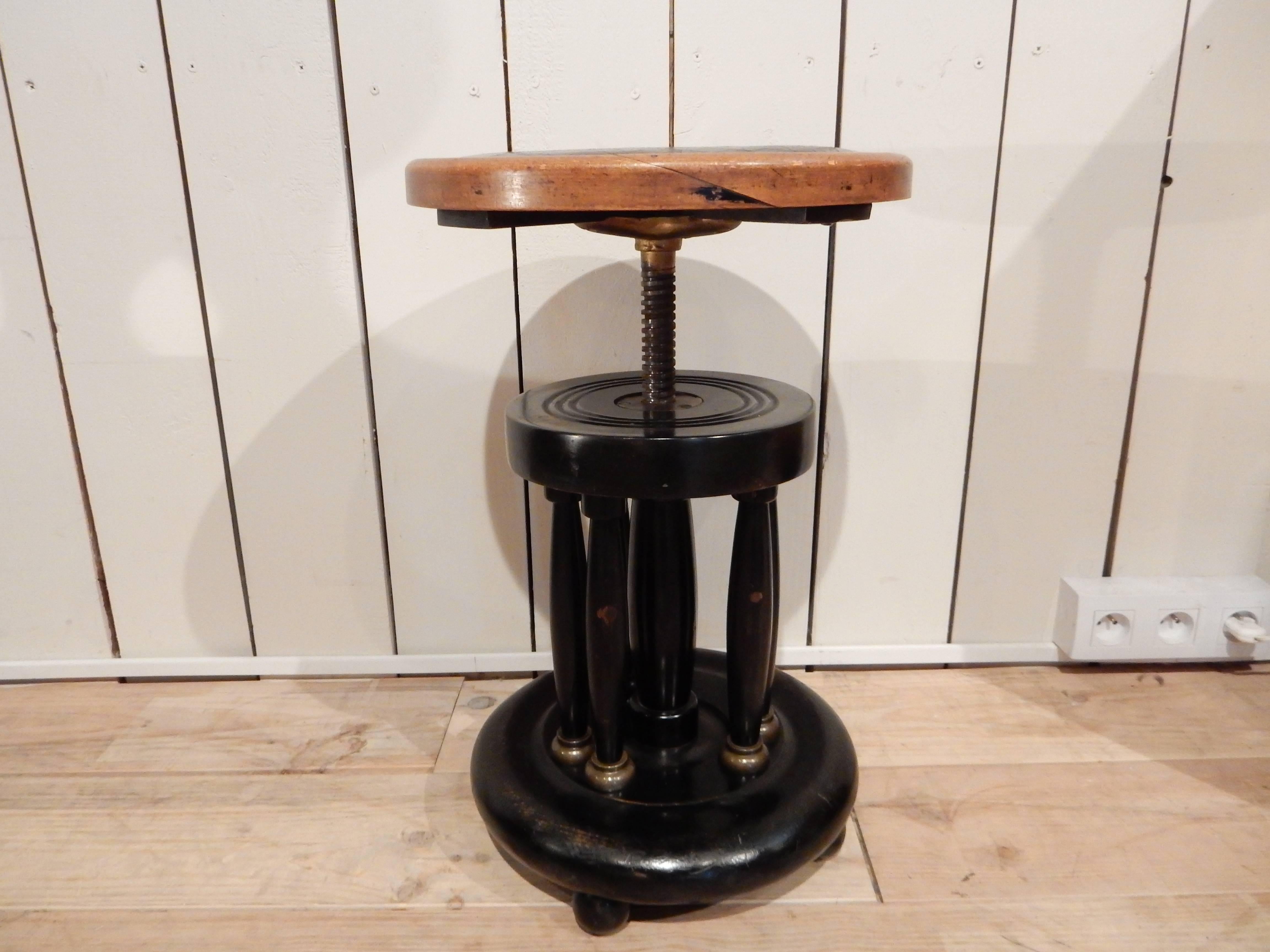 Art Deco Piano Stool In Good Condition In Couzon au Mont d'Or, FR