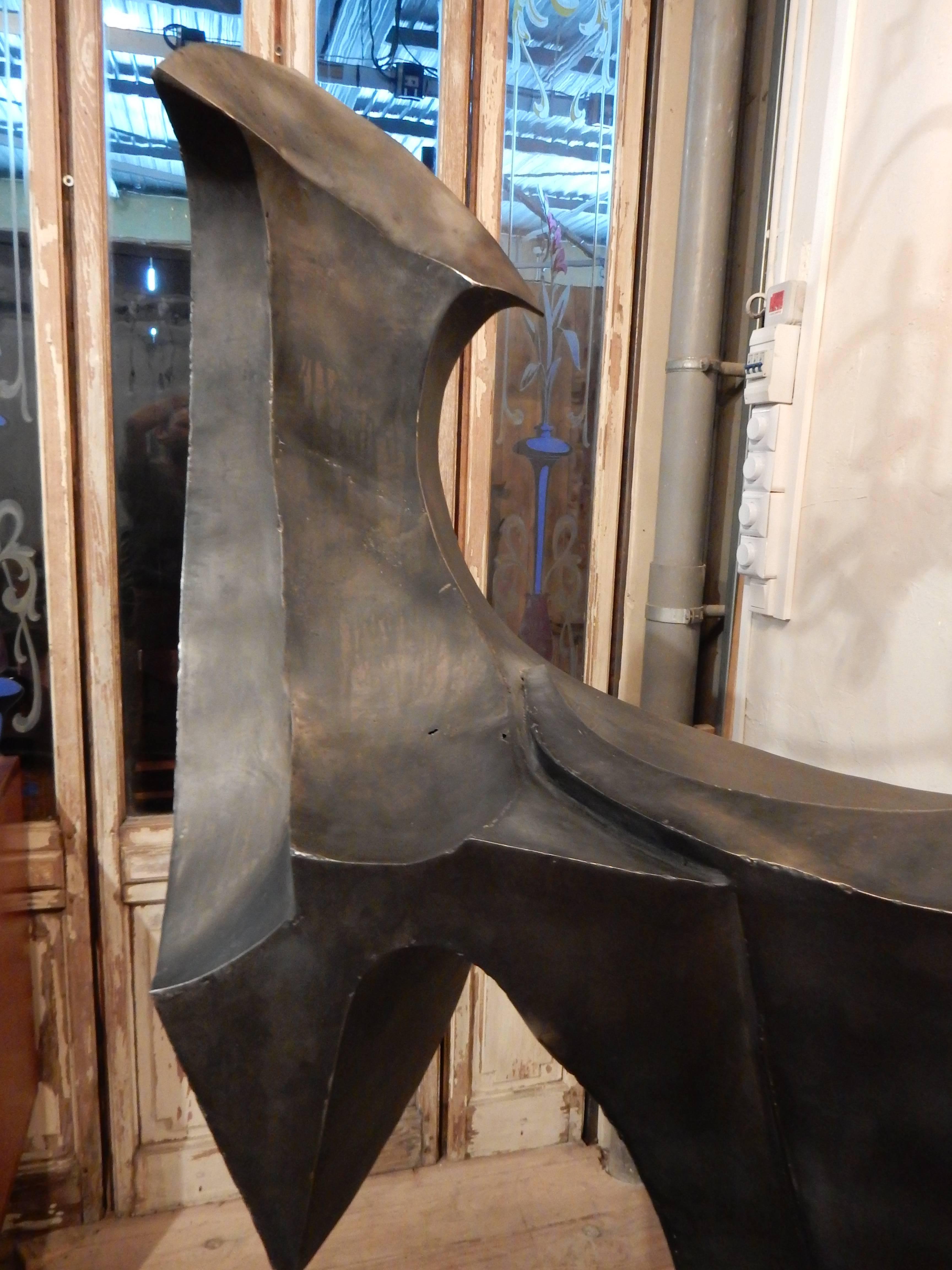 Brutalist Cyrille Husson TOTEM Steel Sculpture