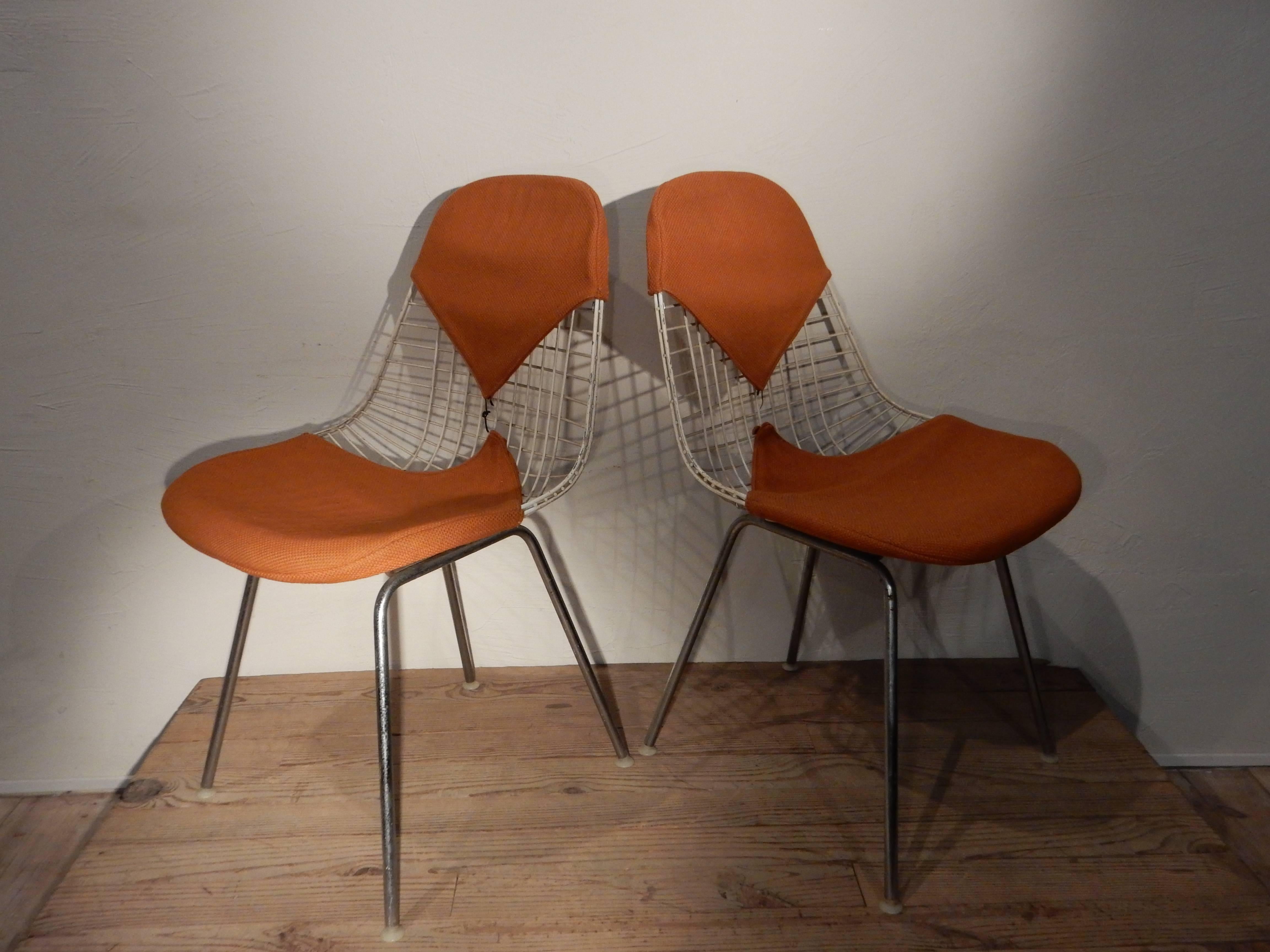 Mid-Century Modern Charles Eames Wire Chairs