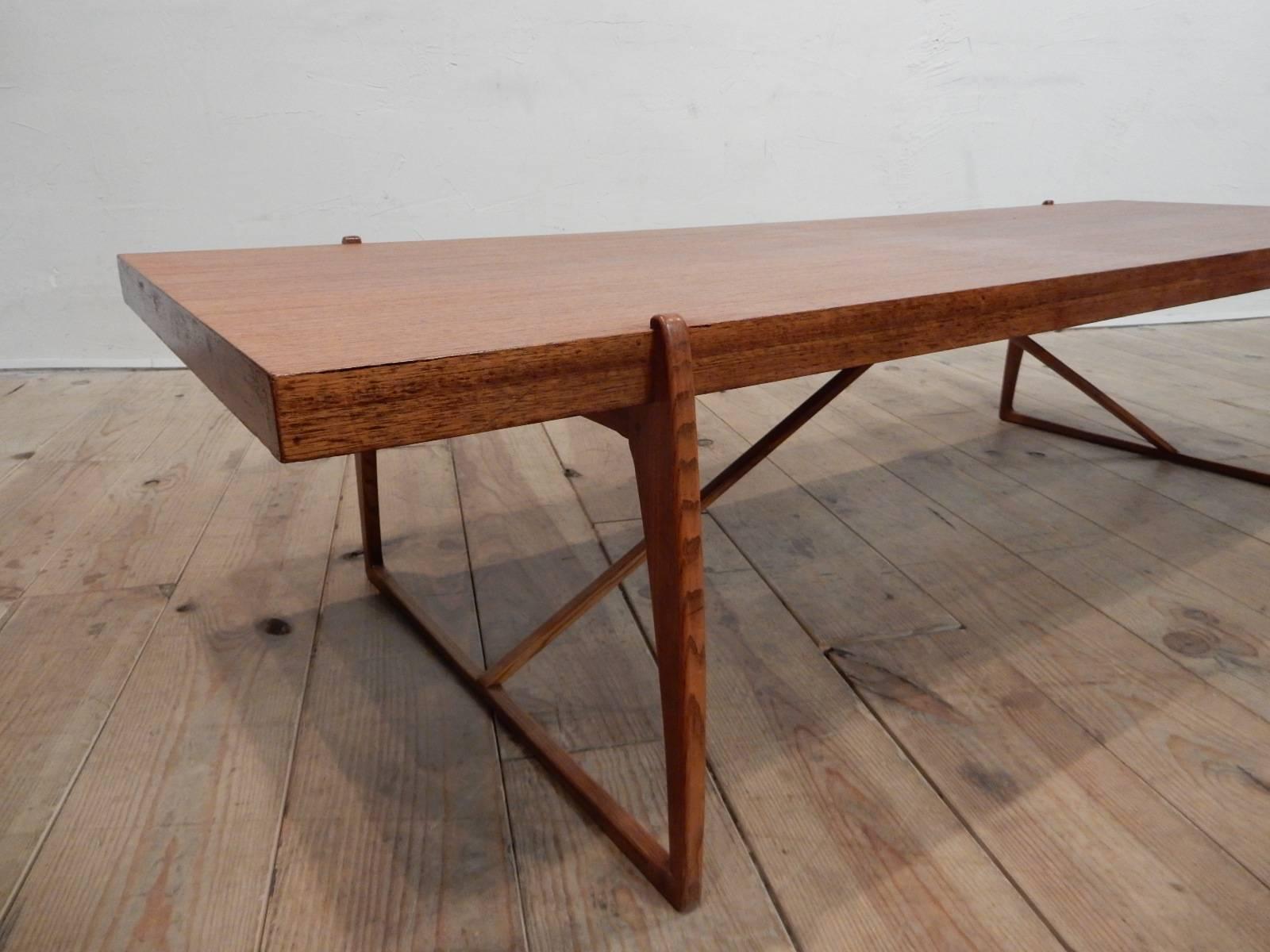 Teak Architonic Large Danish 1950 Coffee Table