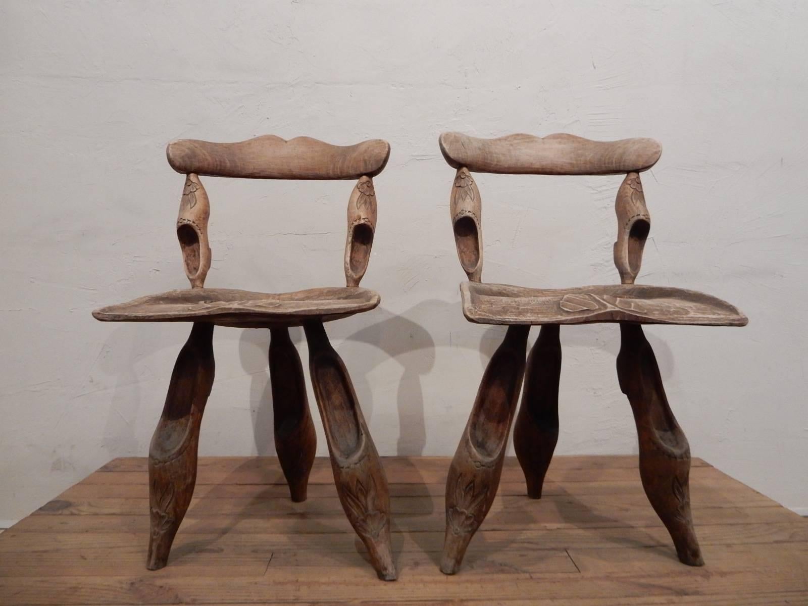 French Pair of Popular Art Chairs