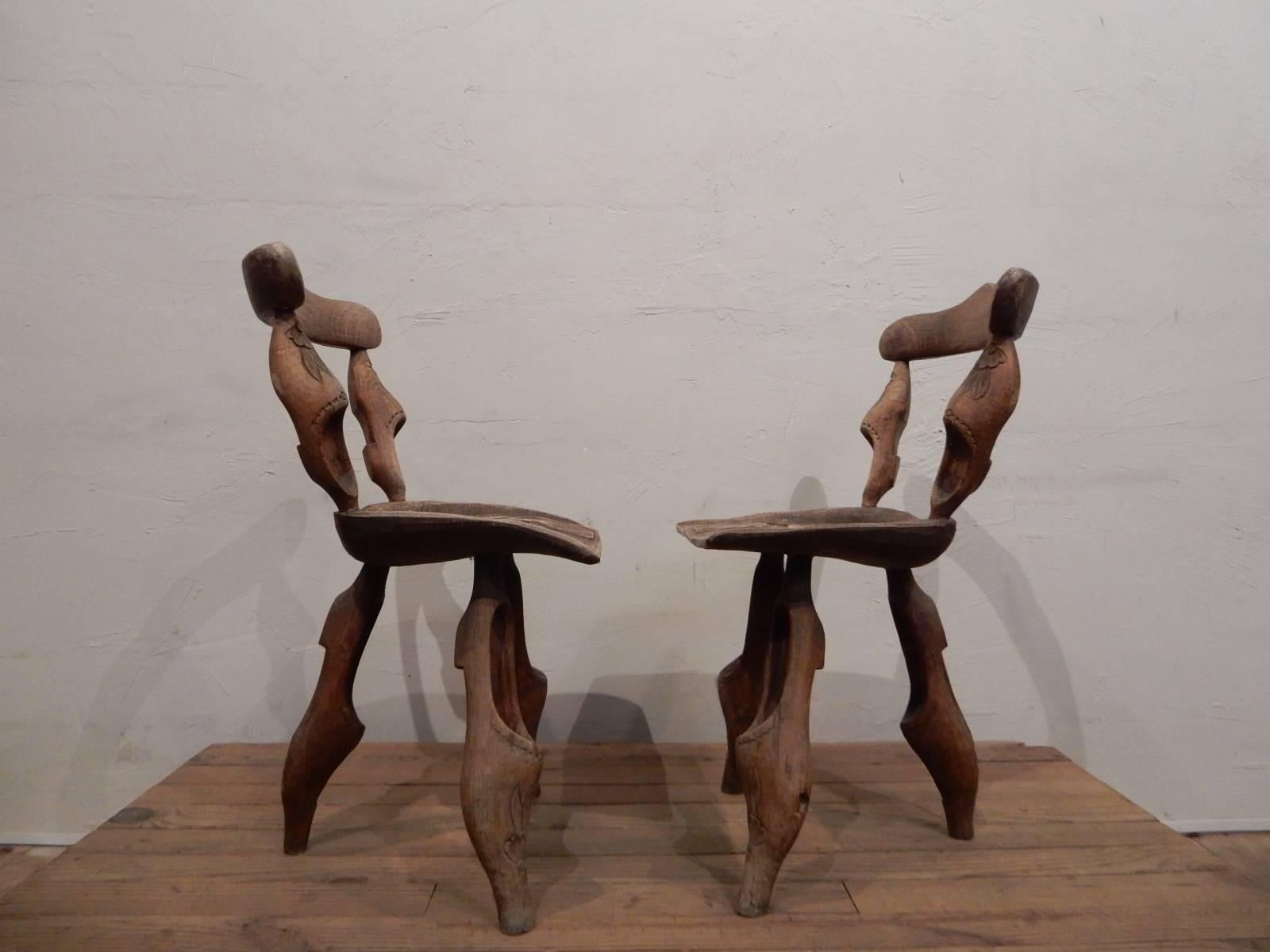 Mid-20th Century Pair of Popular Art Chairs