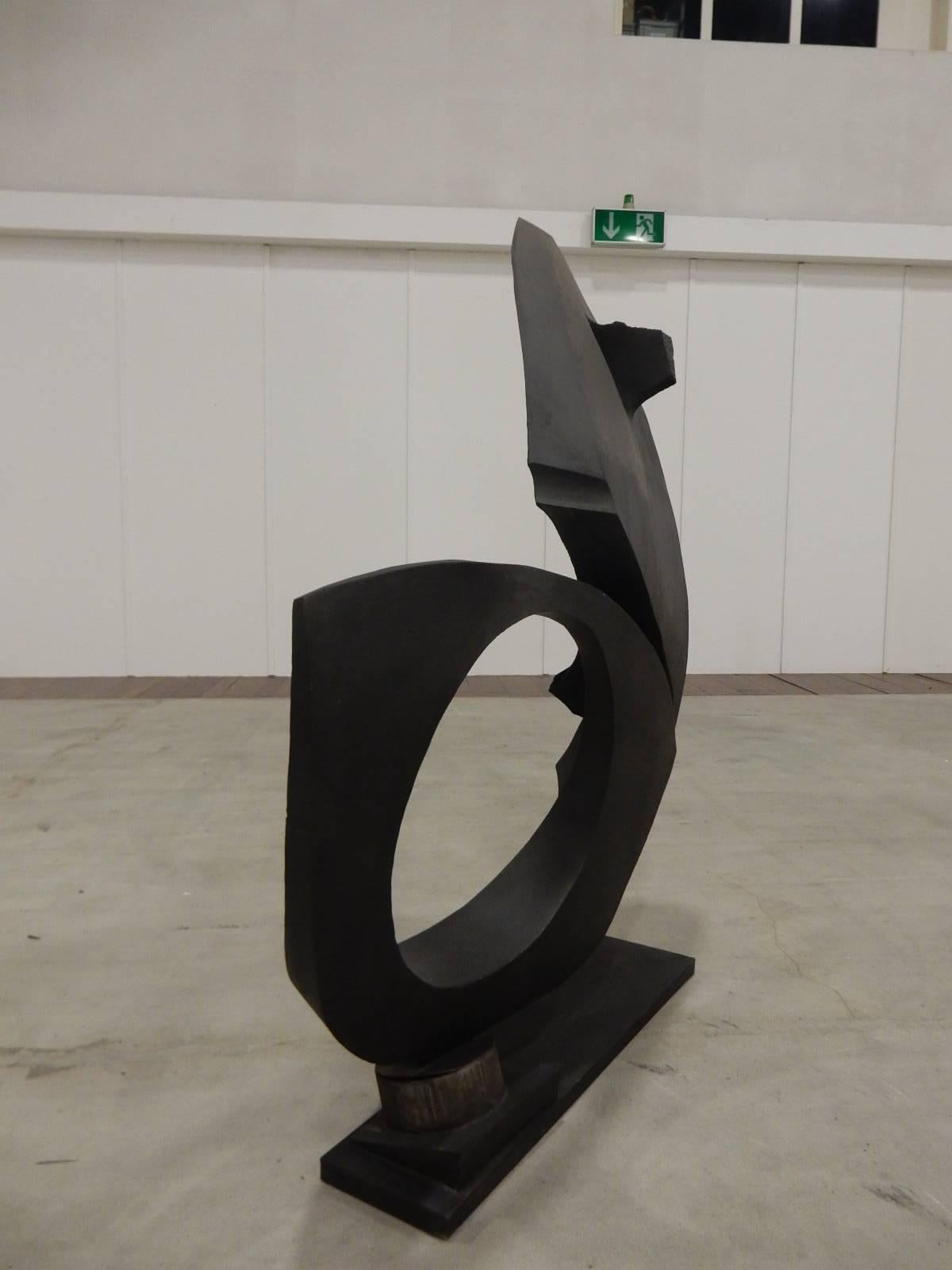 Contemporary Huge Sail Welded Steel Sculpture by Cyrille Husson For Sale