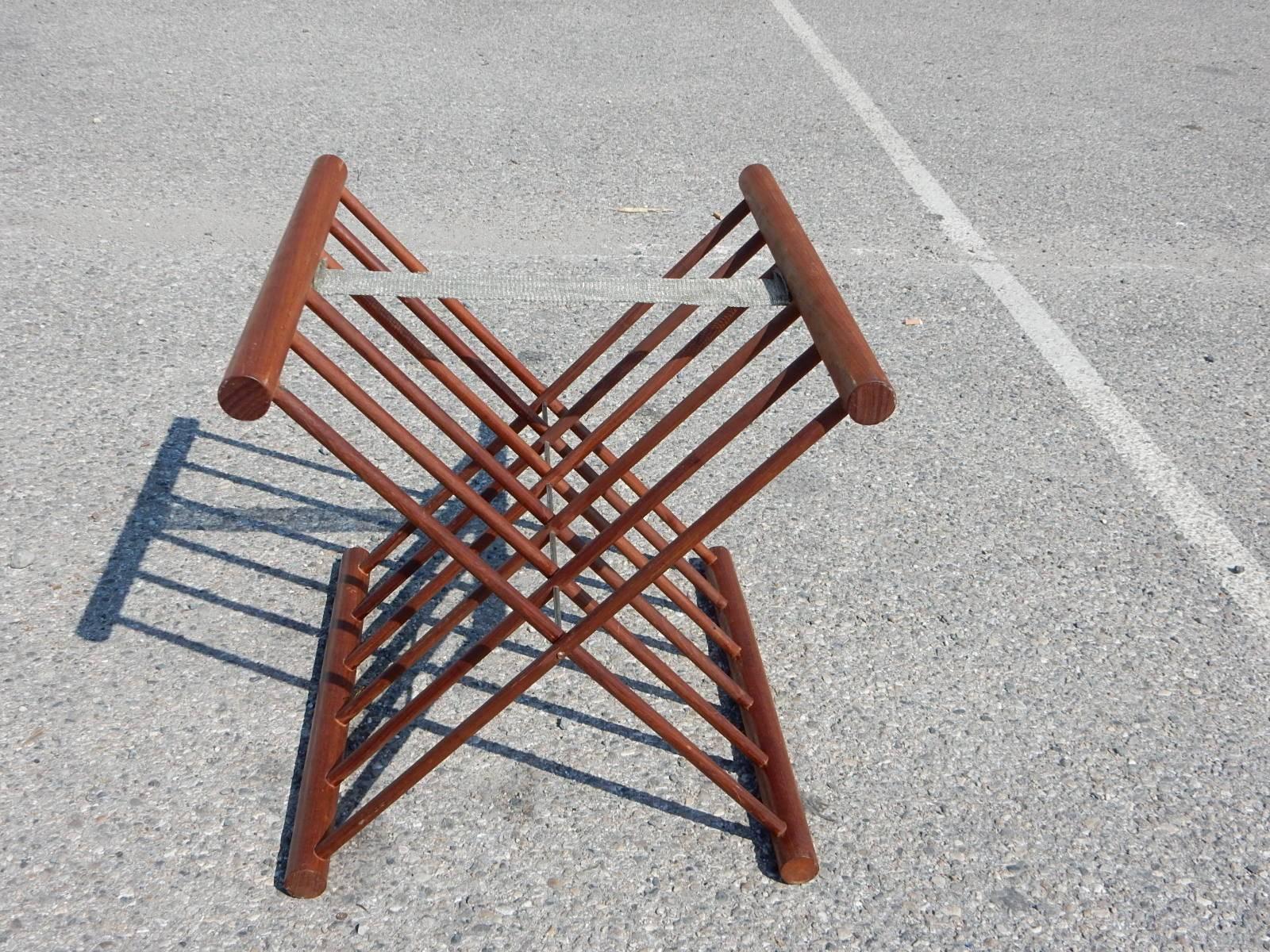 Danish Jens Quistgaard Folding Table Tray Teak Wood, 1960