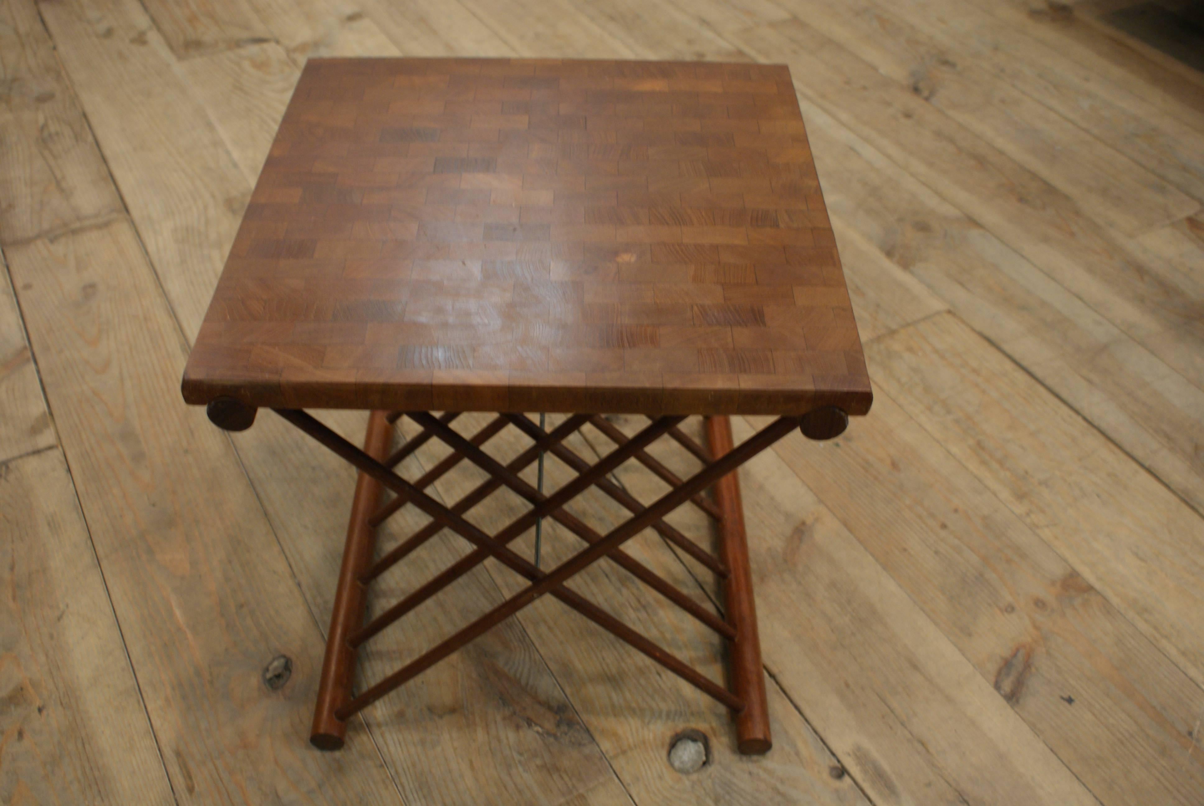 Jens Quistgaard Folding Table Tray Teak Wood, 1960 1