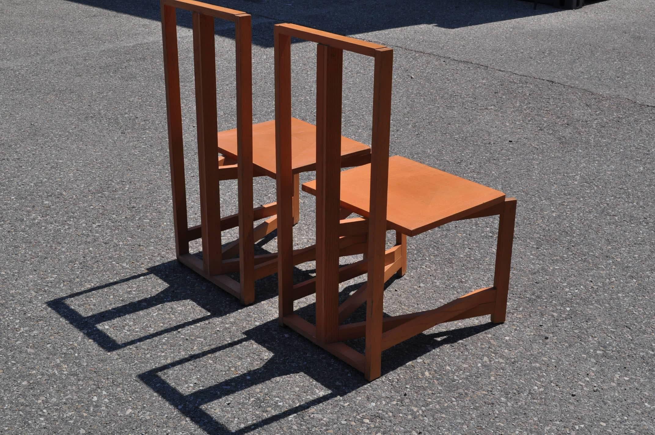 Philippe Parent Architect Chairs In Excellent Condition For Sale In Couzon au Mont d'Or, FR