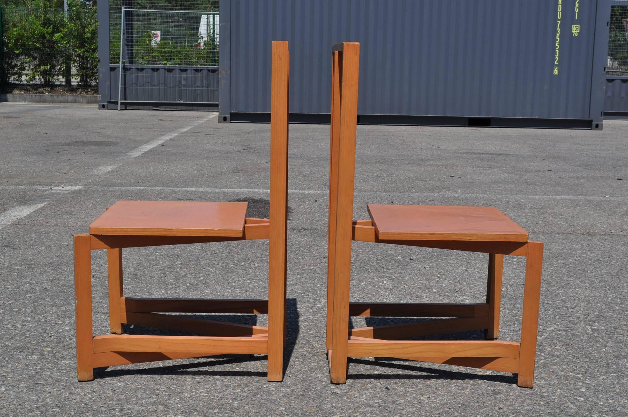 Late 20th Century Philippe Parent Architect Chairs For Sale