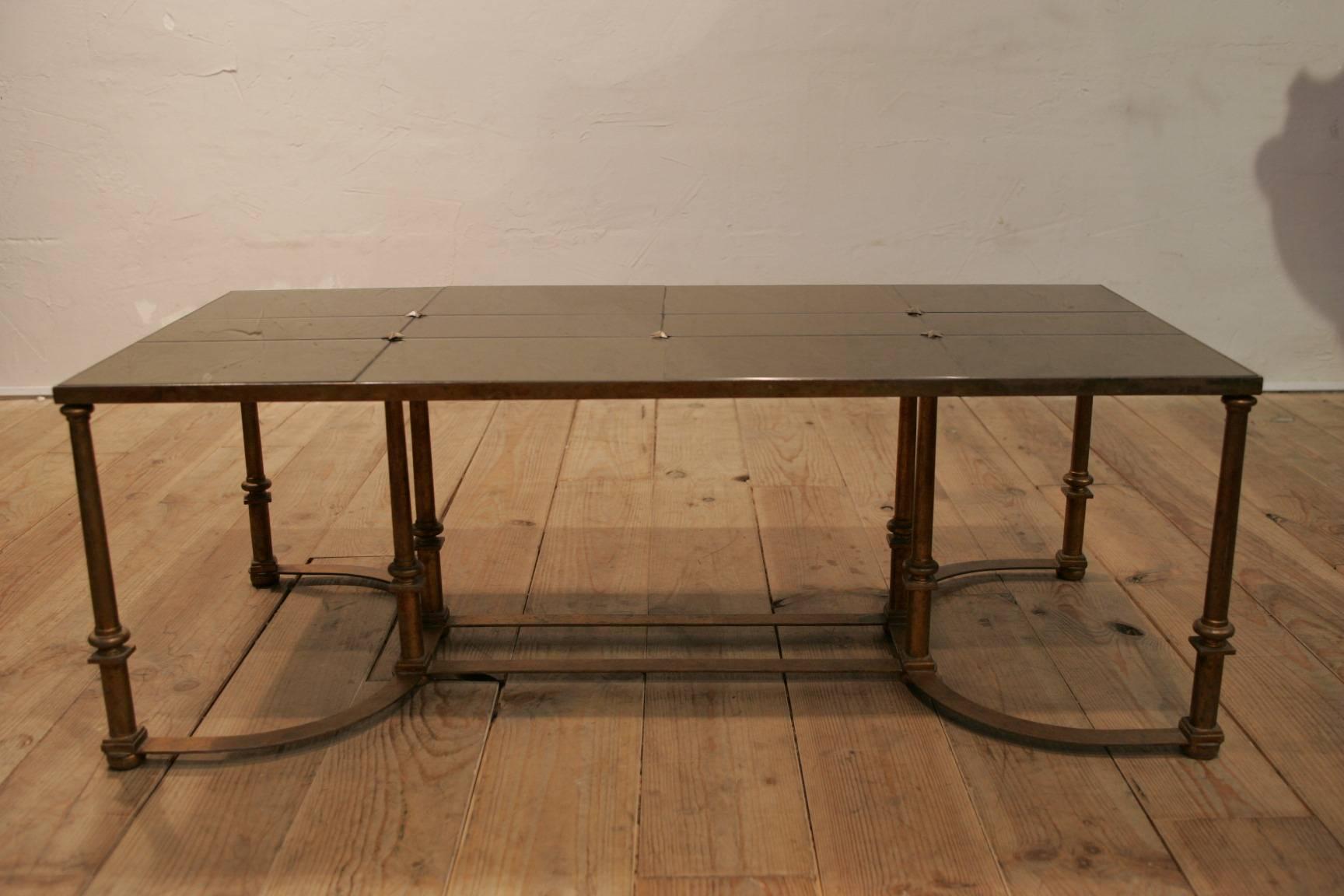 Late 20th Century Neoclassical Large Coffee Table, 1970 For Sale